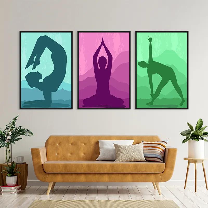 többrészes vászonkép Yoga Set mockup 4
