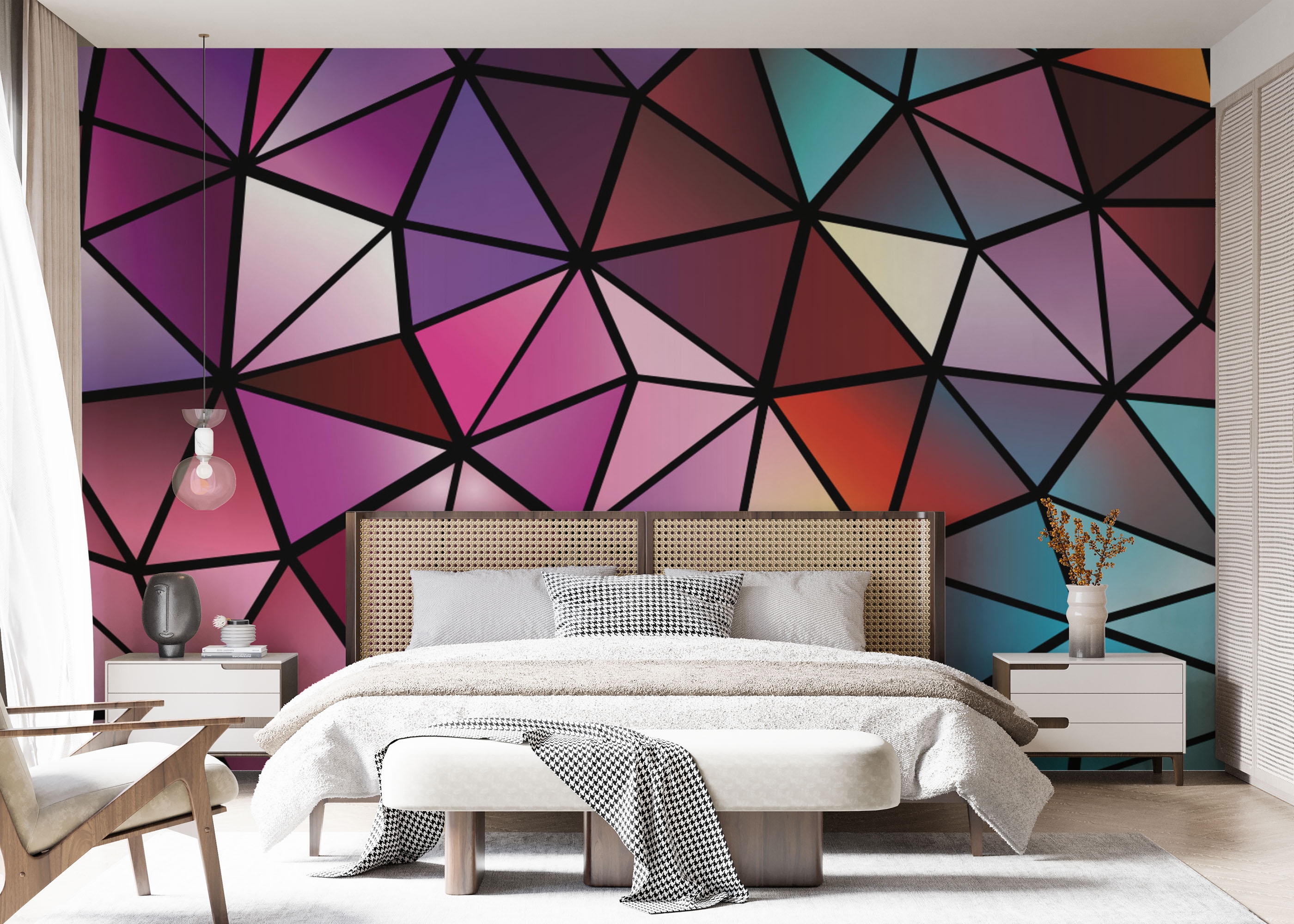 Fotótapéta Abstract Mosaic Triangle geometrikus formákkal