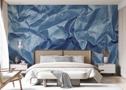 Blue Crumpled Sheet mockup 7