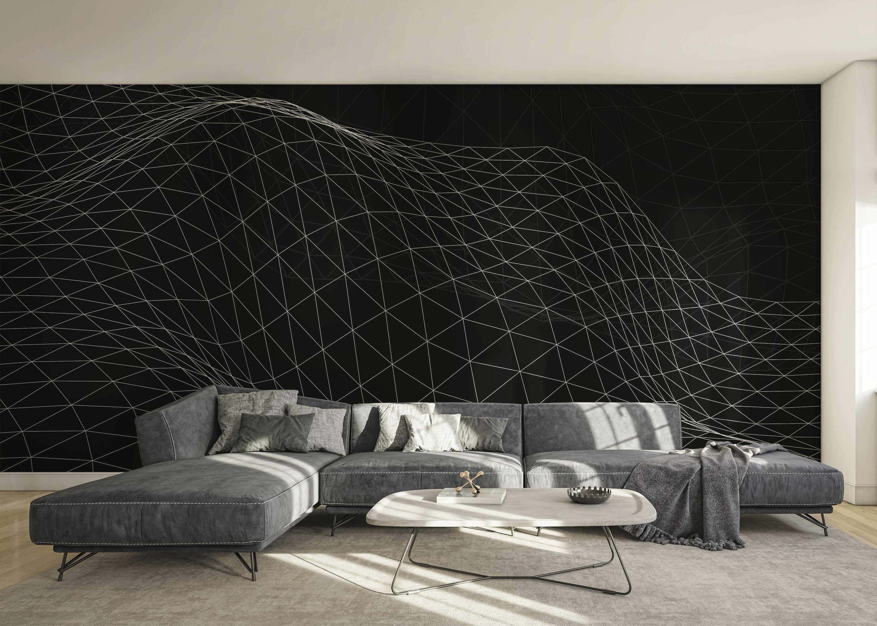 Fotótapéta Triangle Wave 3d Art mockup 0