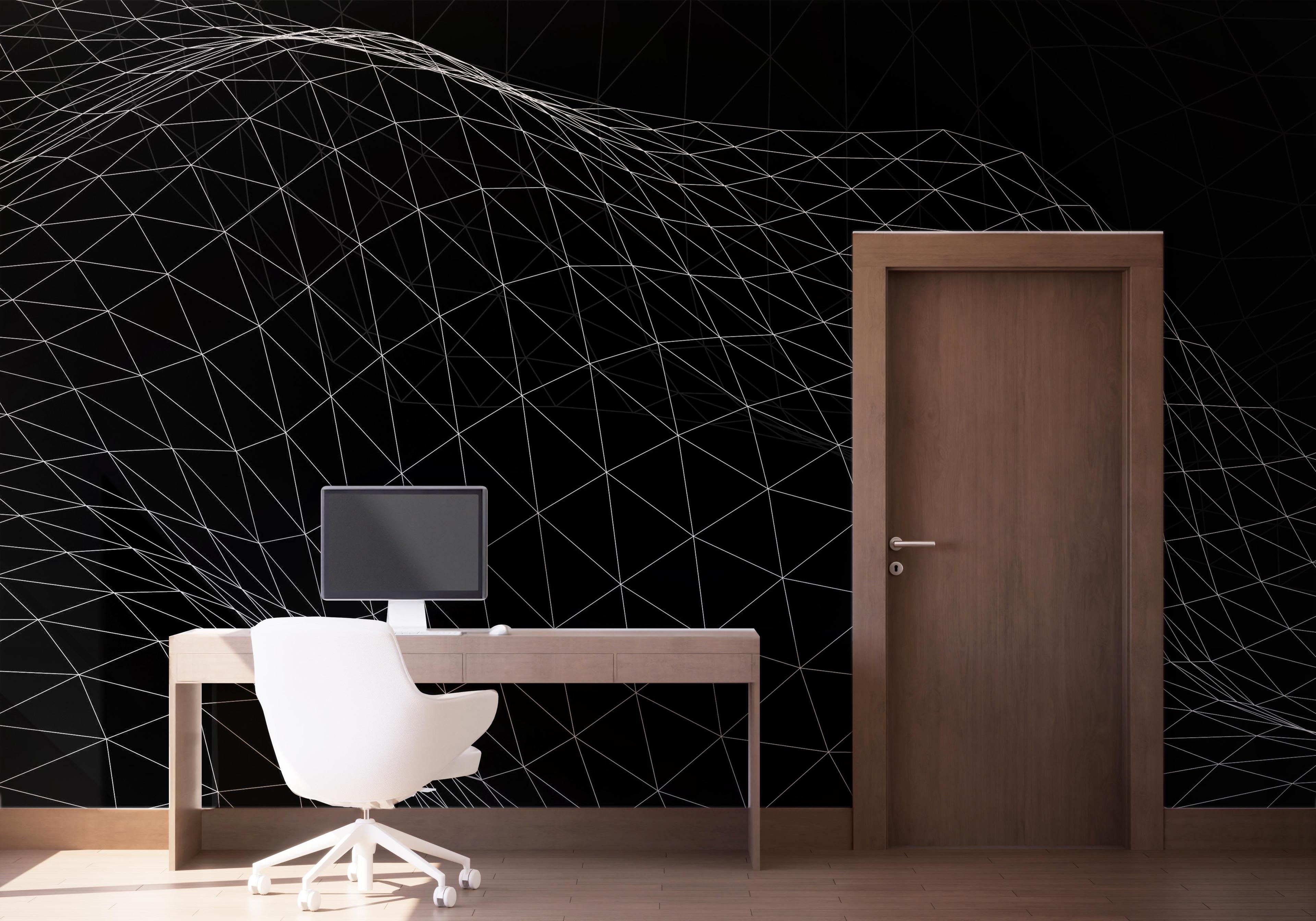 Fotótapéta Triangle Wave 3d Art mockup 1