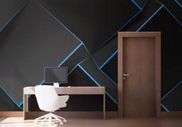 Volumetric Blue Cubes mockup 1