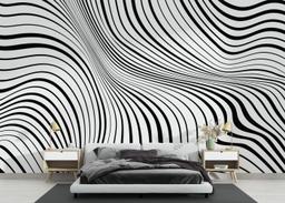 Black 3d Texture Line mockup 3