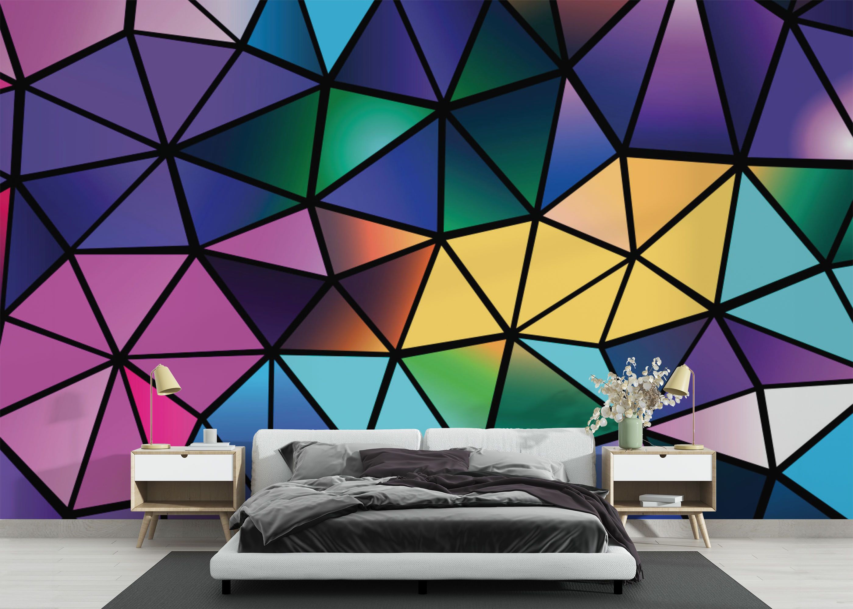 Color Mosaic Polygons mockup 3