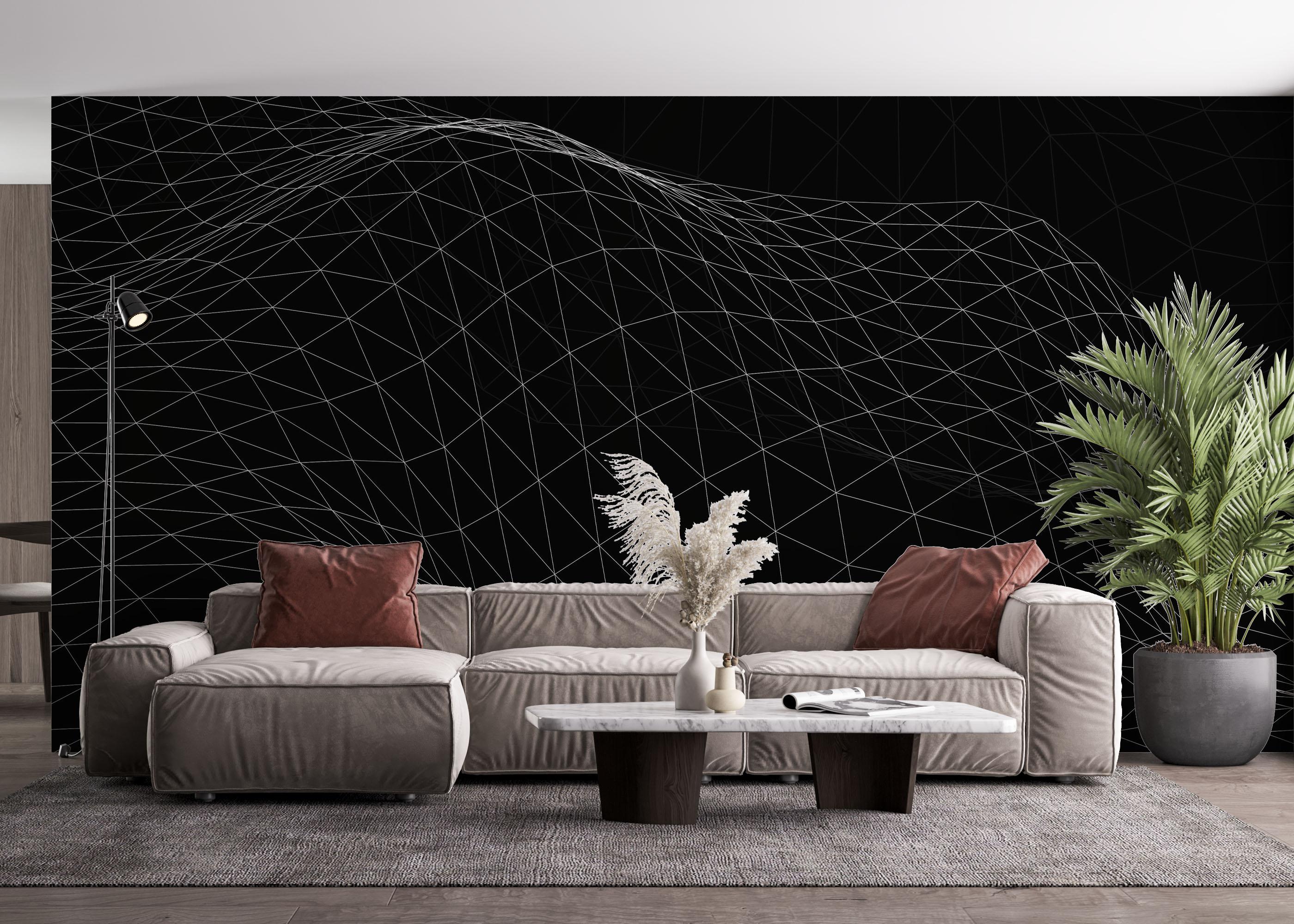 Fotótapéta Triangle Wave 3d Art mockup 4