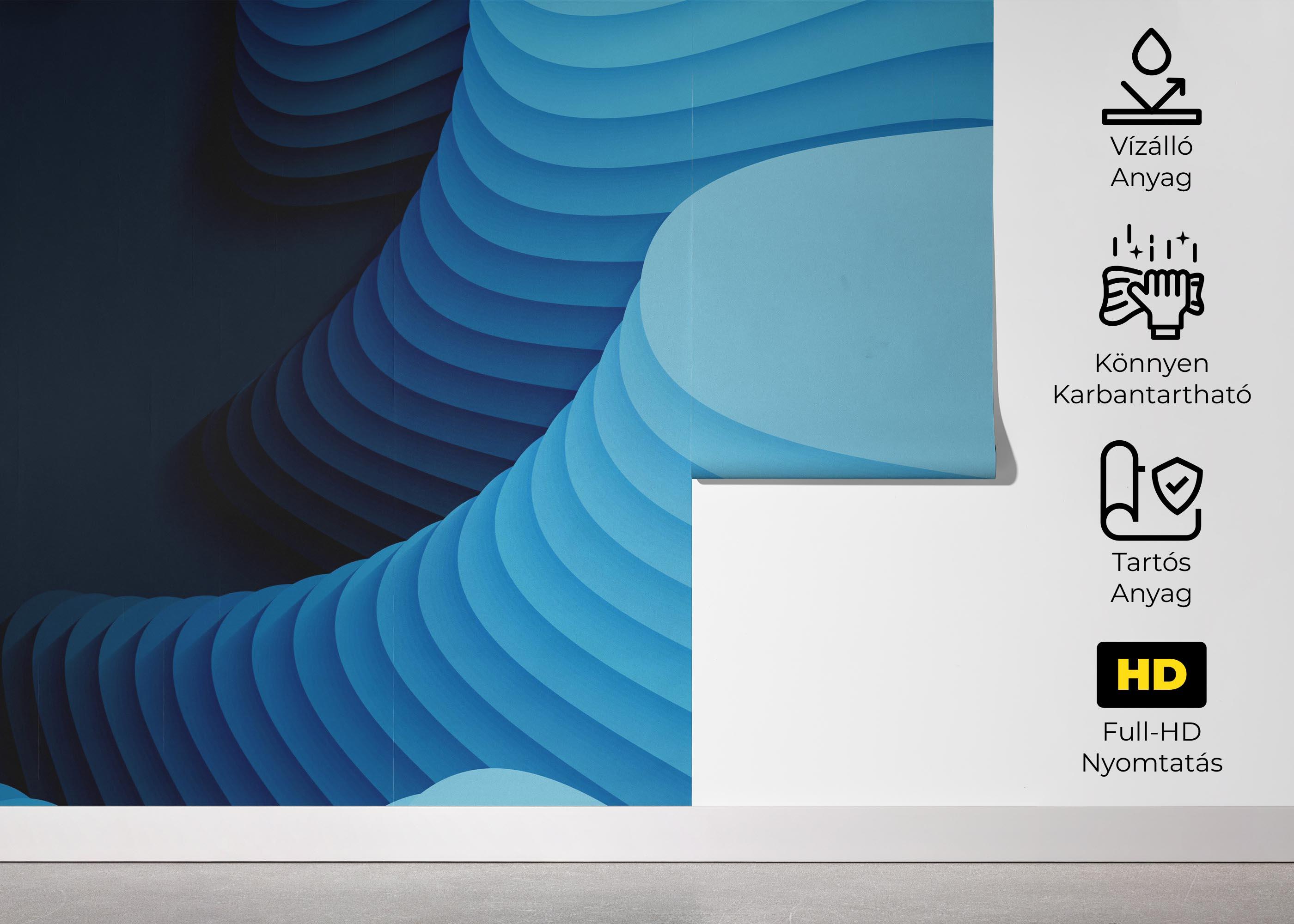 Fotótapéta Blue Shades Paper mockup 5
