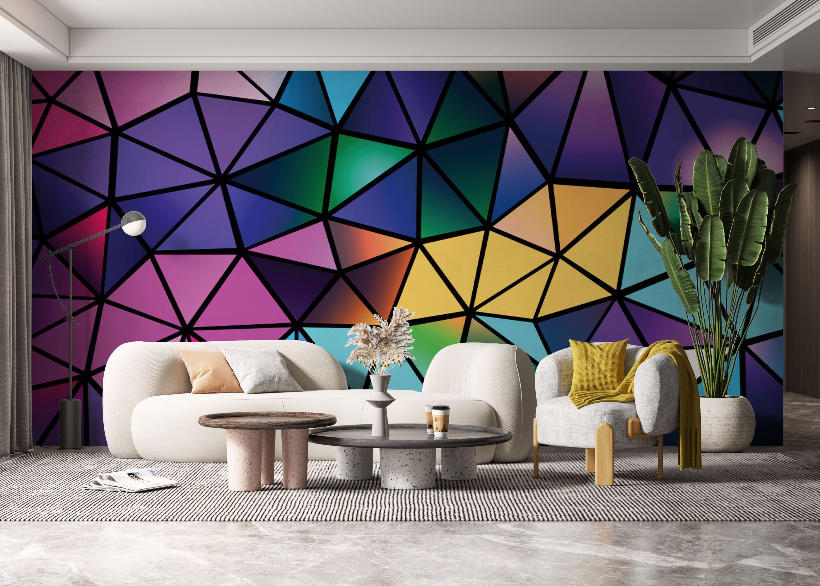 Color Mosaic Polygons mockup 6