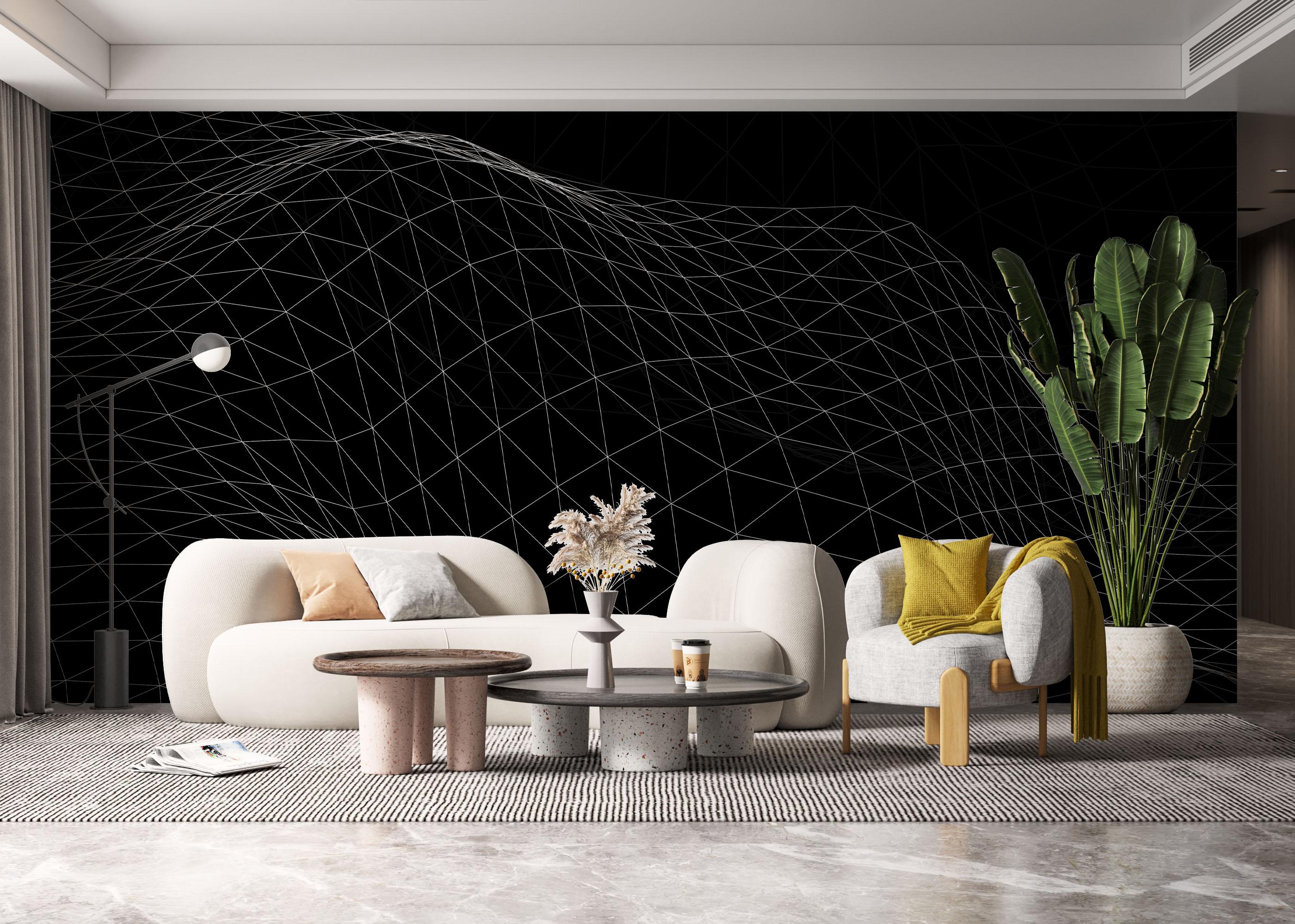 Fotótapéta Triangle Wave 3d Art mockup 6