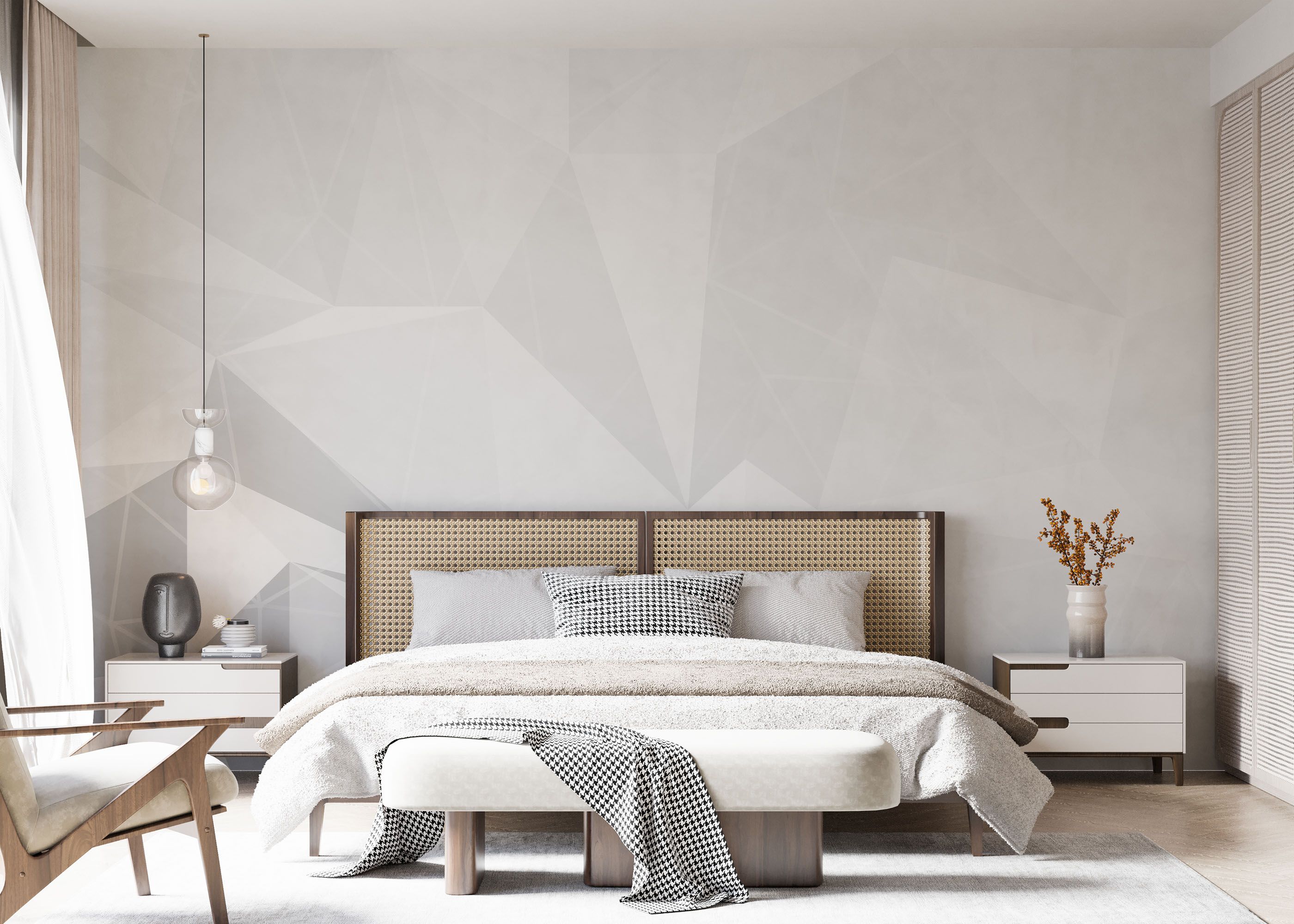 Grey Triangle Wall mockup 7