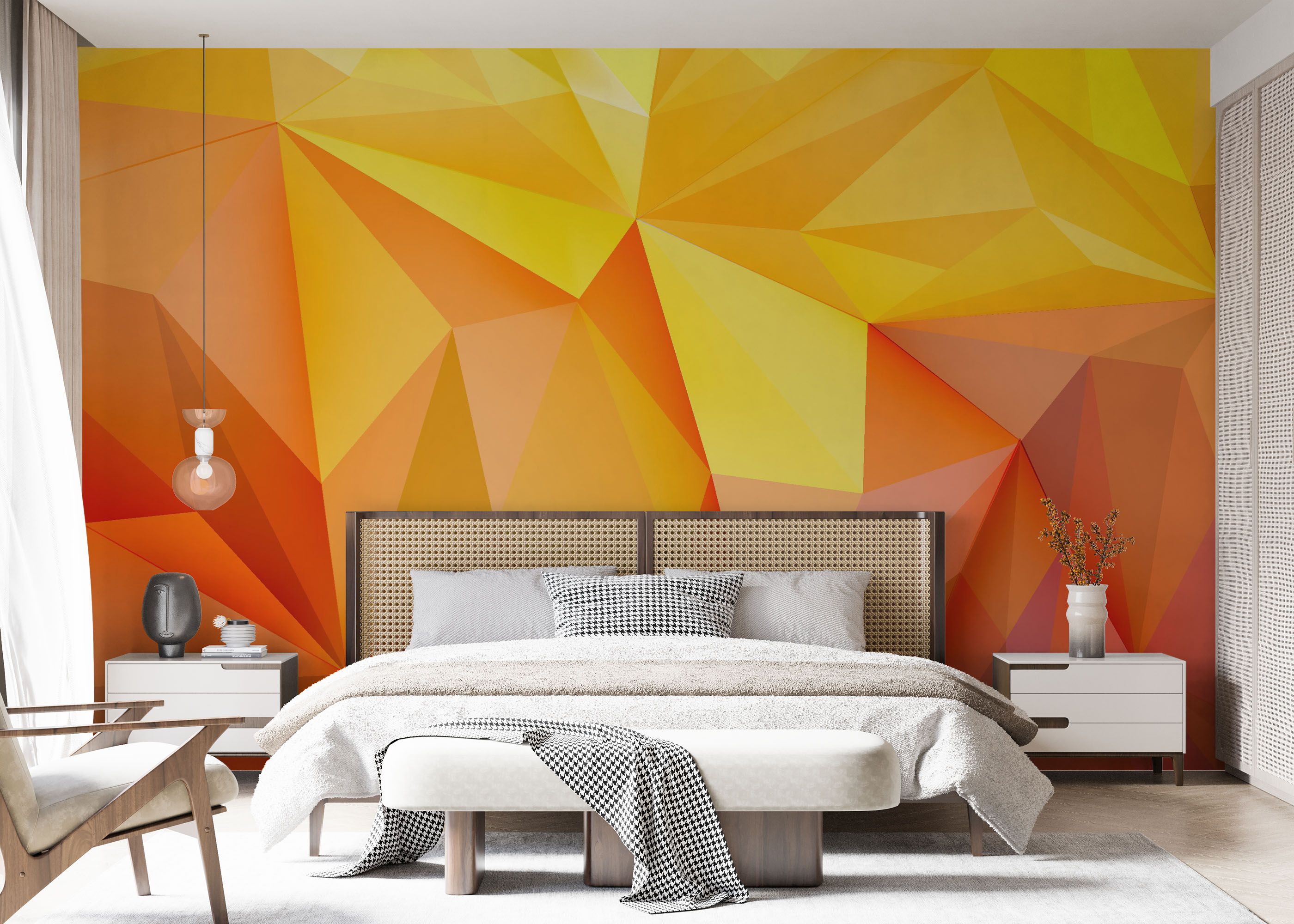 Yellow Orange Triangle mockup 7