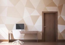 Cream Triangle Art mockup 1