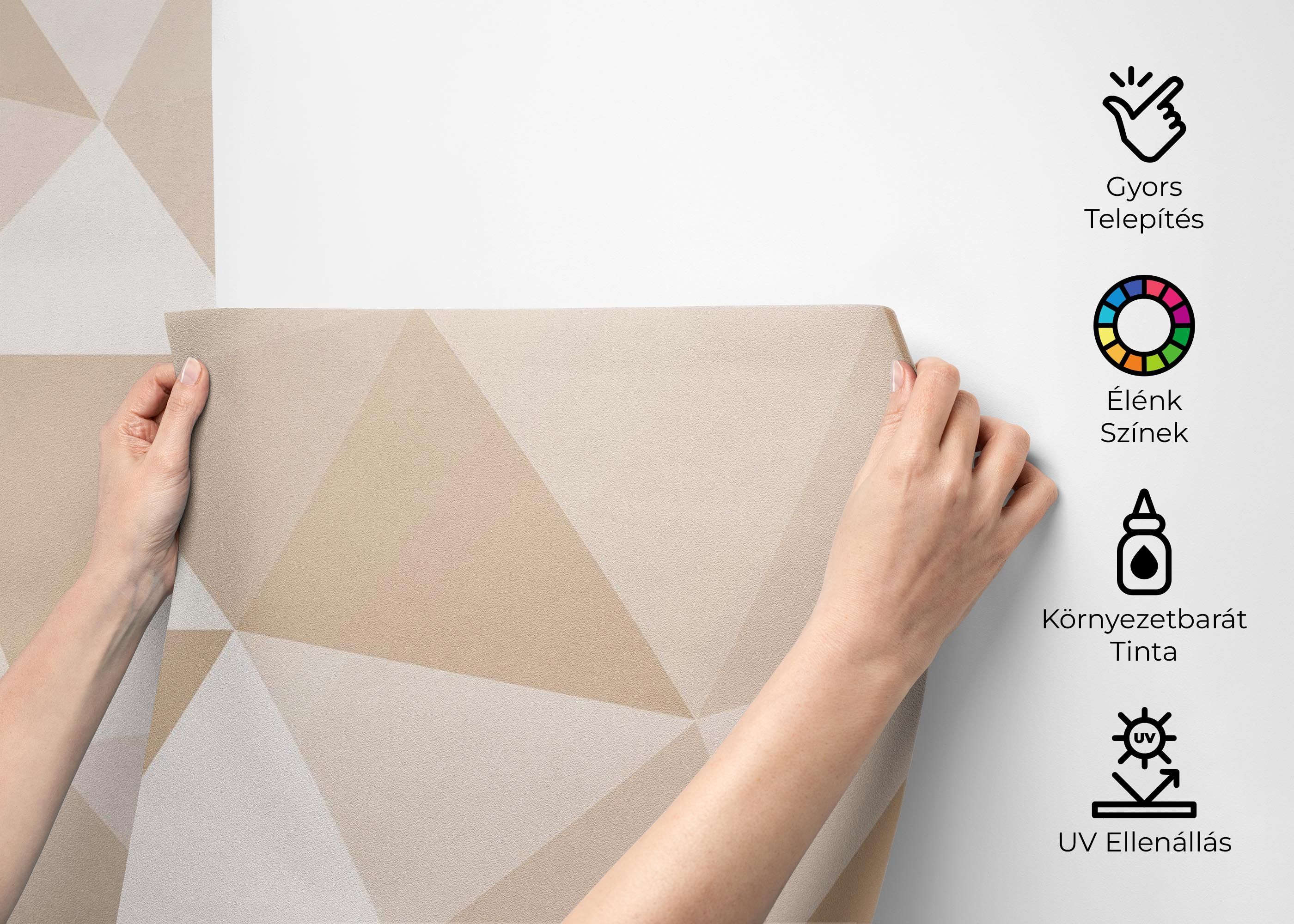 Cream Triangle Art mockup 2