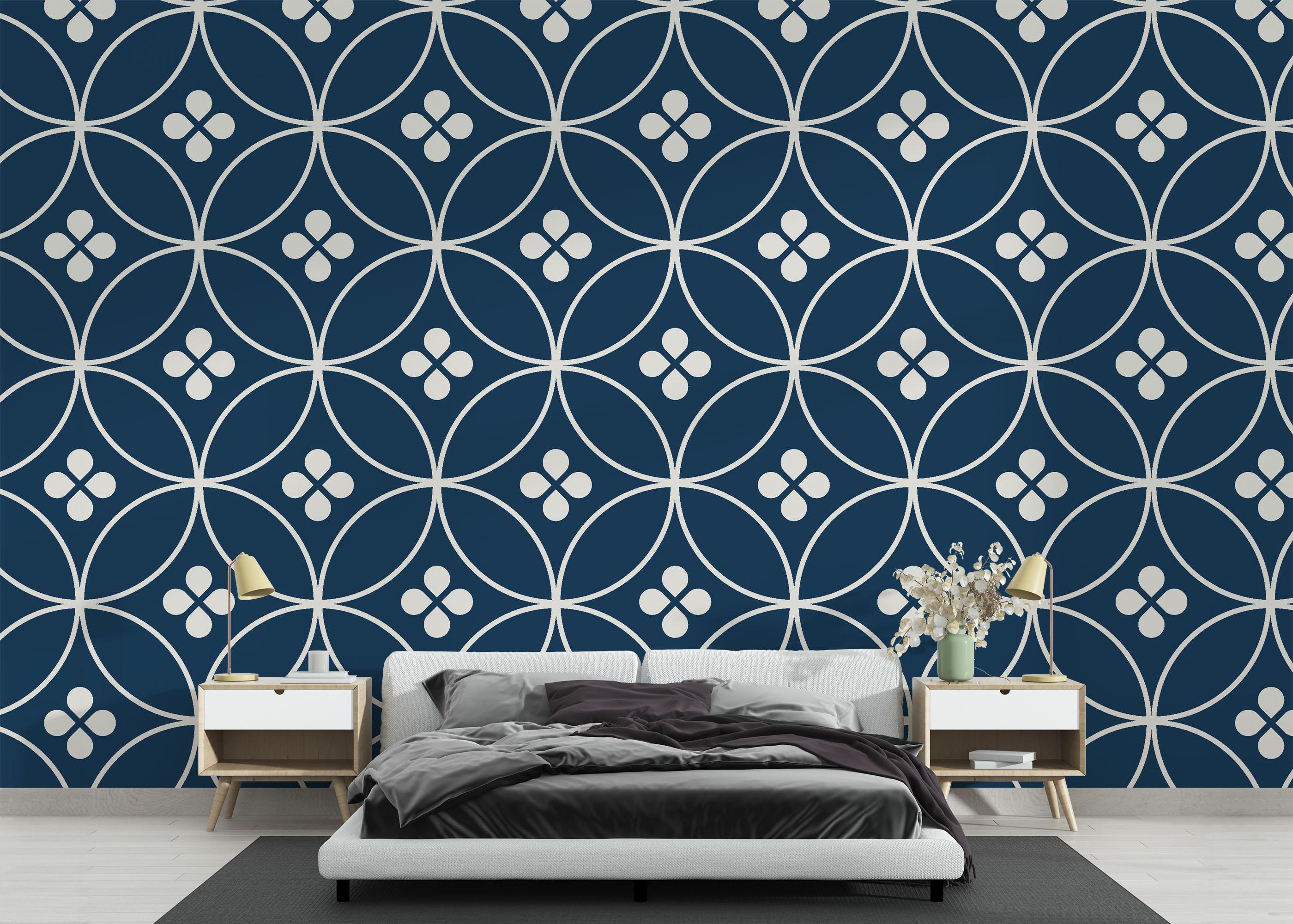 Fotótapéta Blue Circle Flower mockup 3