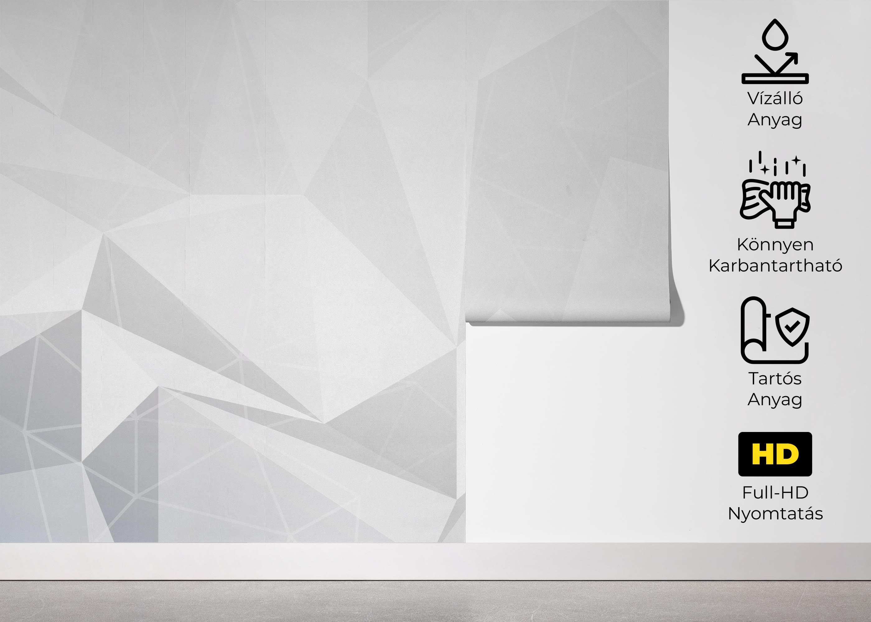 Grey Triangle Wall mockup 5