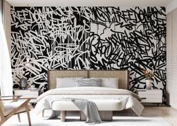 Black White Graffiti mockup 7