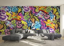Colorful Lettter Graffiti mockup 0