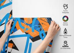 Blue Graffiti Tag mockup 2