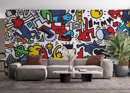 Colorful Doodle Graffiti mockup 4