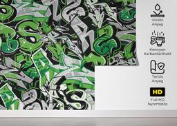 Green Letters Graffiti mockup 5