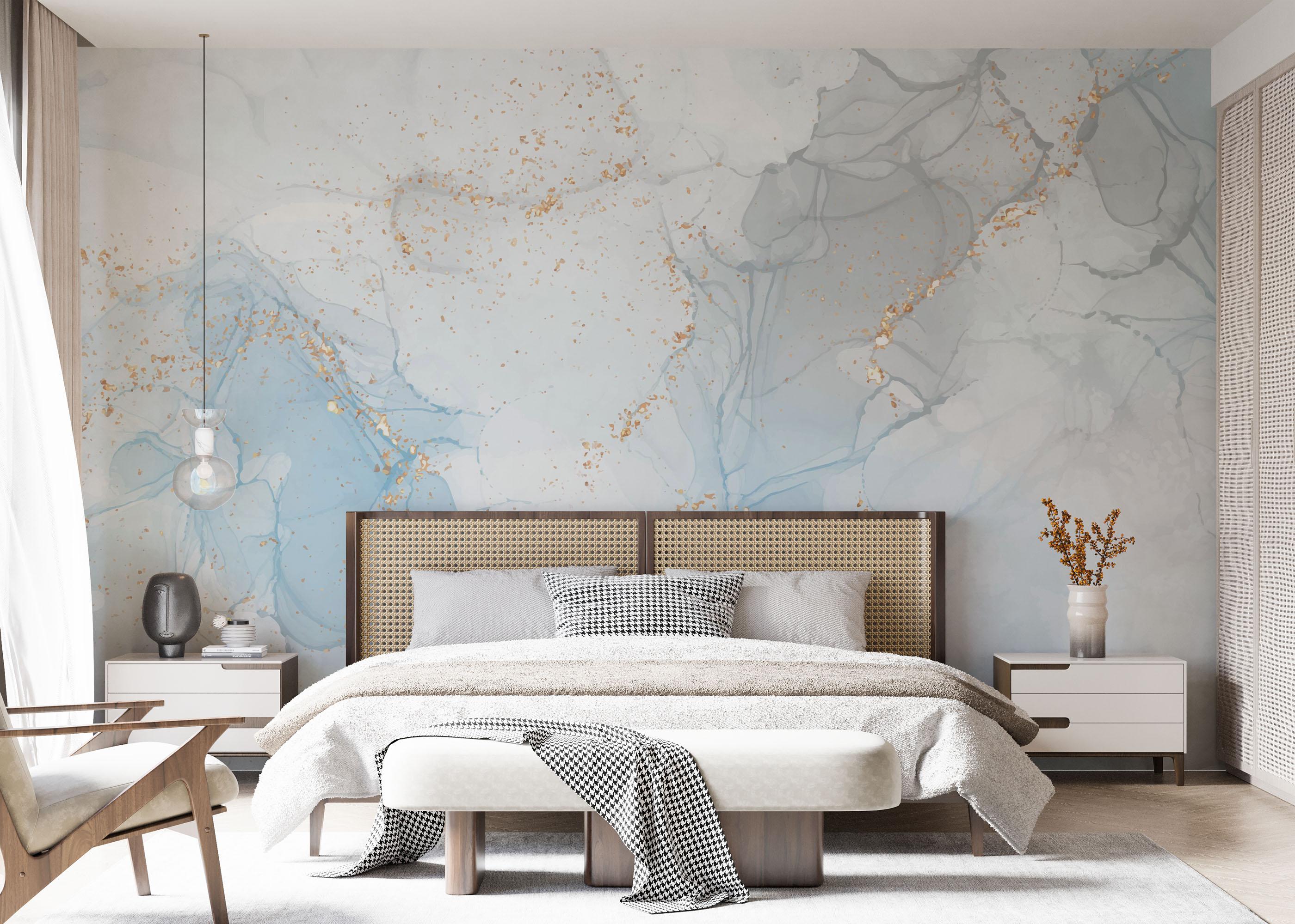 Fotótapéta Blue Alcohol Marble mockup 7