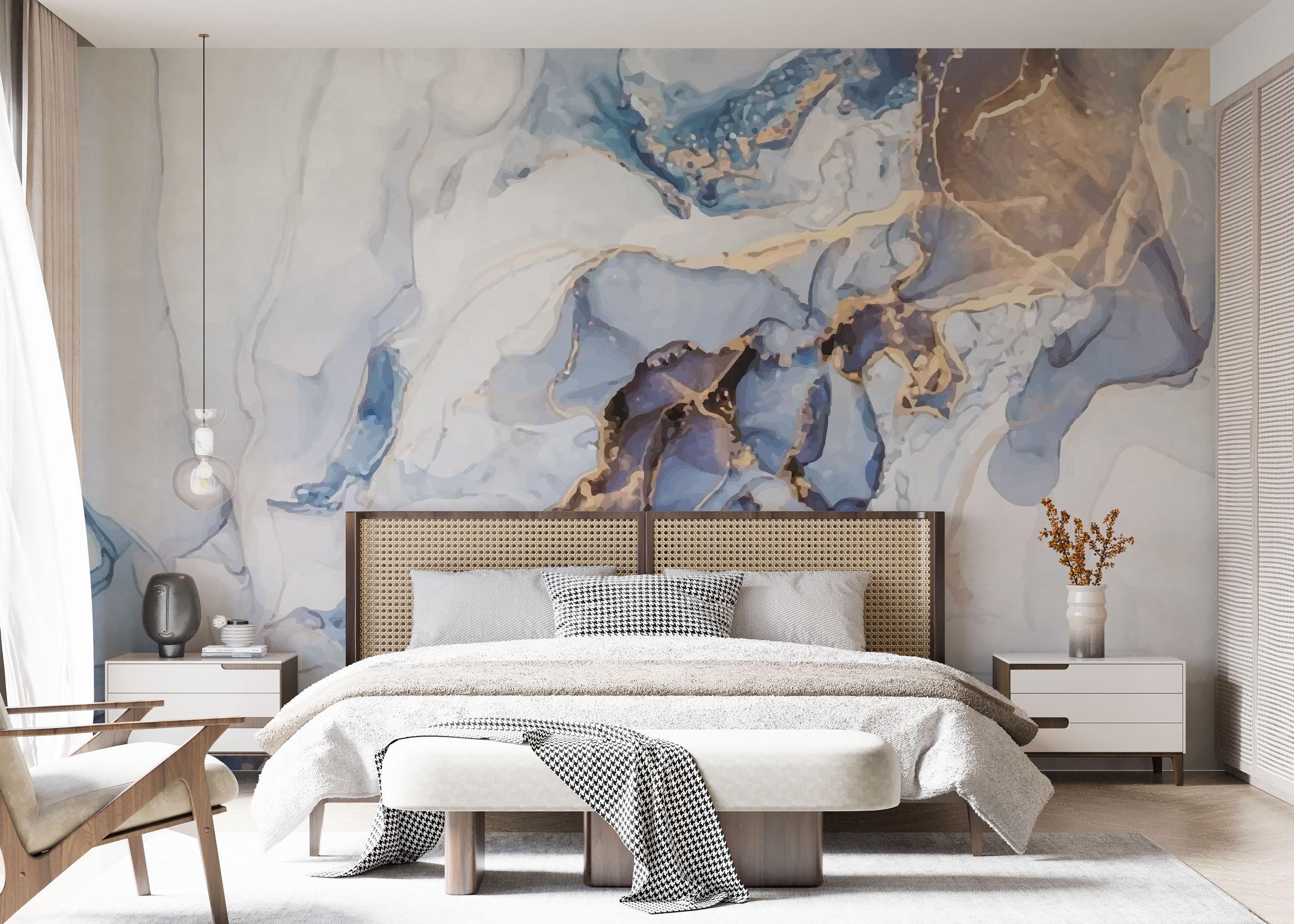 Fotótapéta Pastel Blue Marble mockup 7