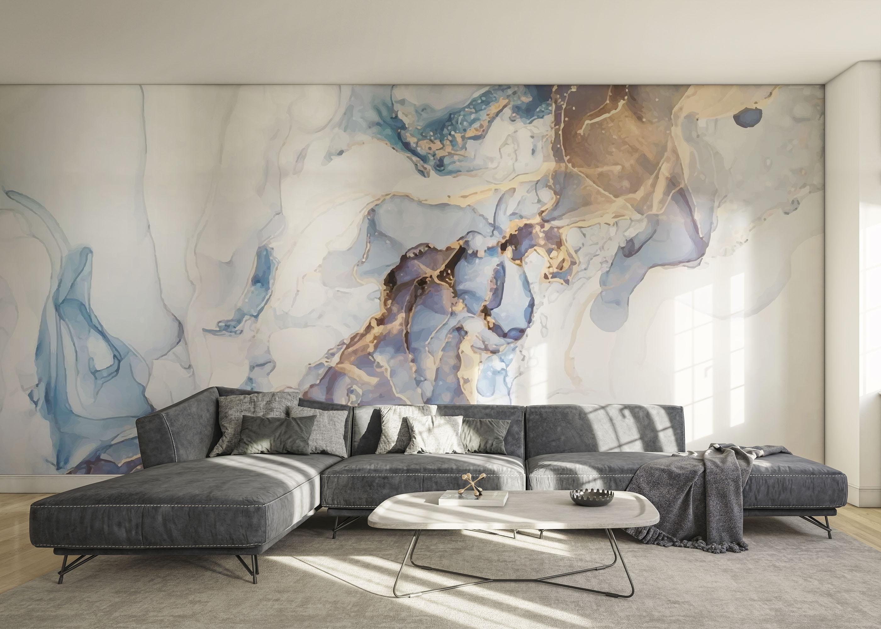 Fotótapéta Pastel Blue Marble mockup 0