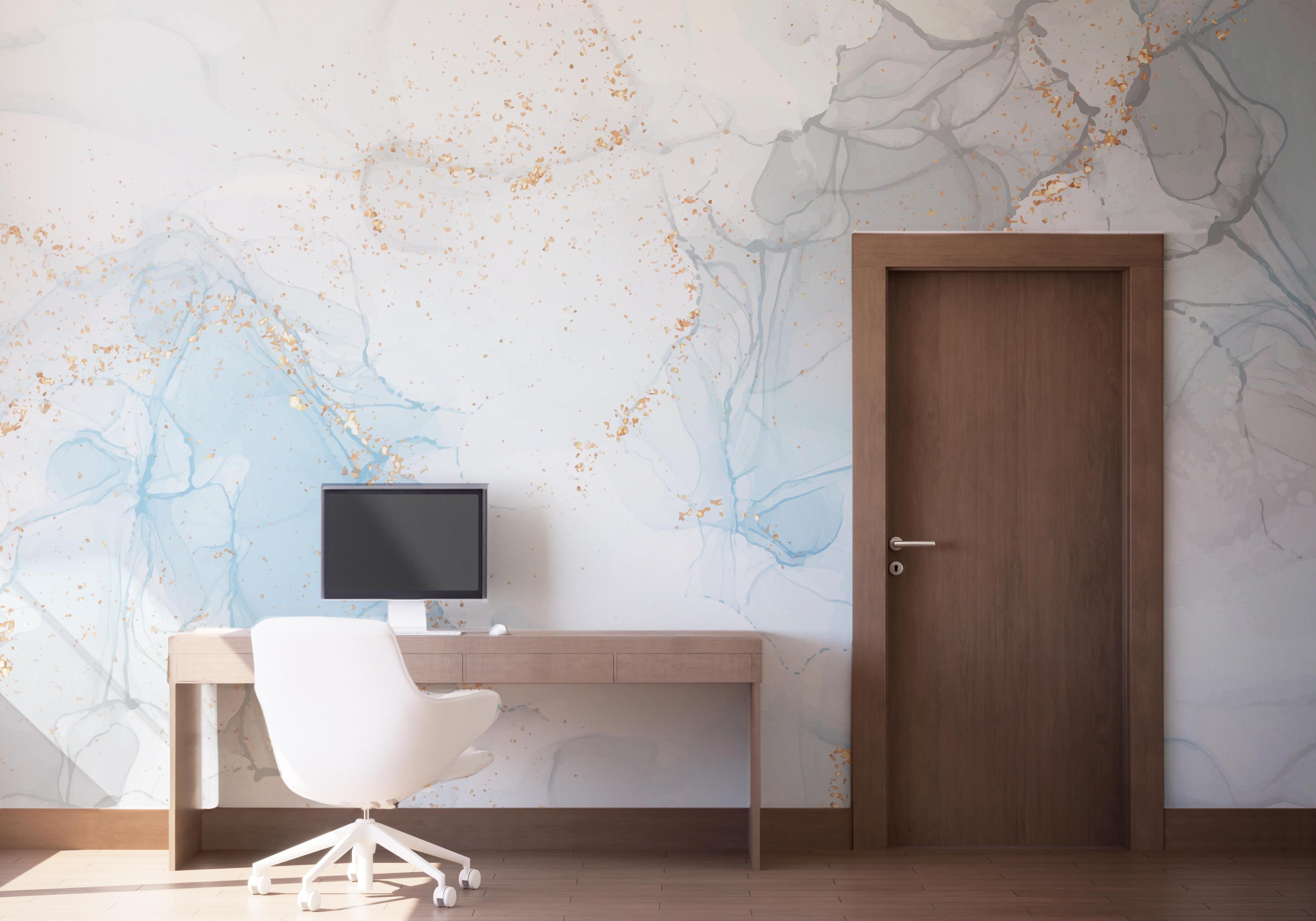 Fotótapéta Blue Alcohol Marble mockup 1