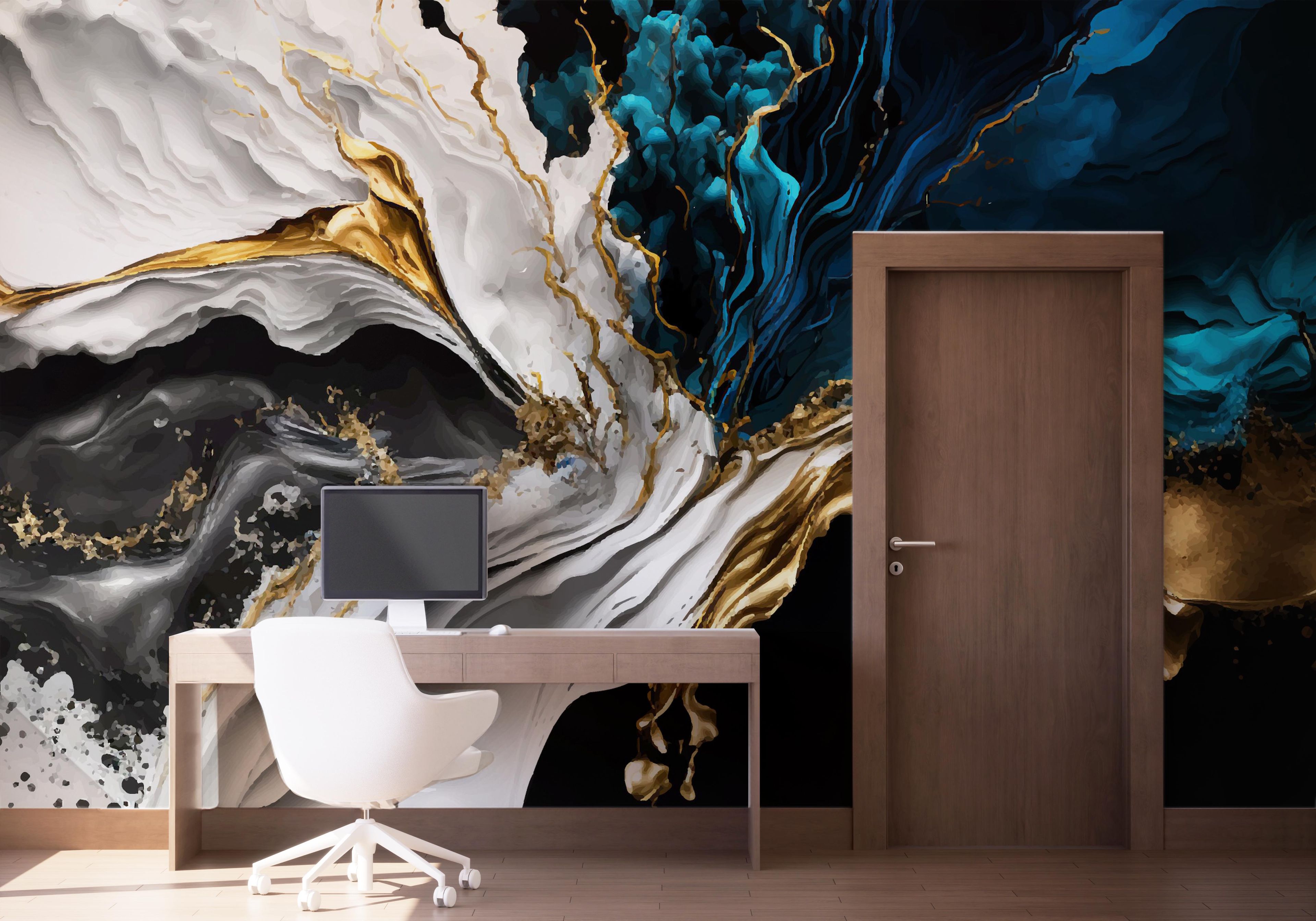 Blue Splash Marble mockup 1