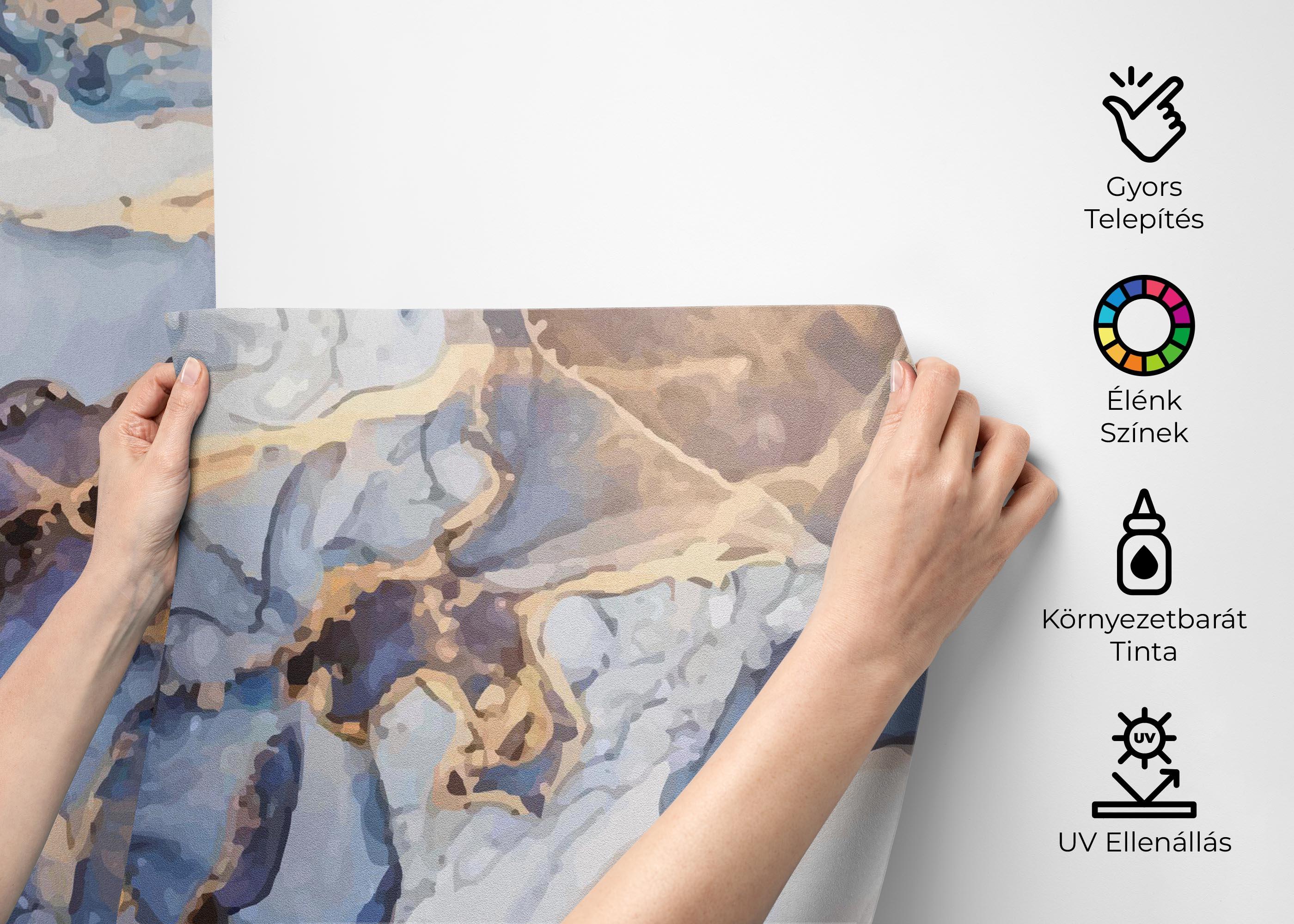 Fotótapéta Pastel Blue Marble mockup 2