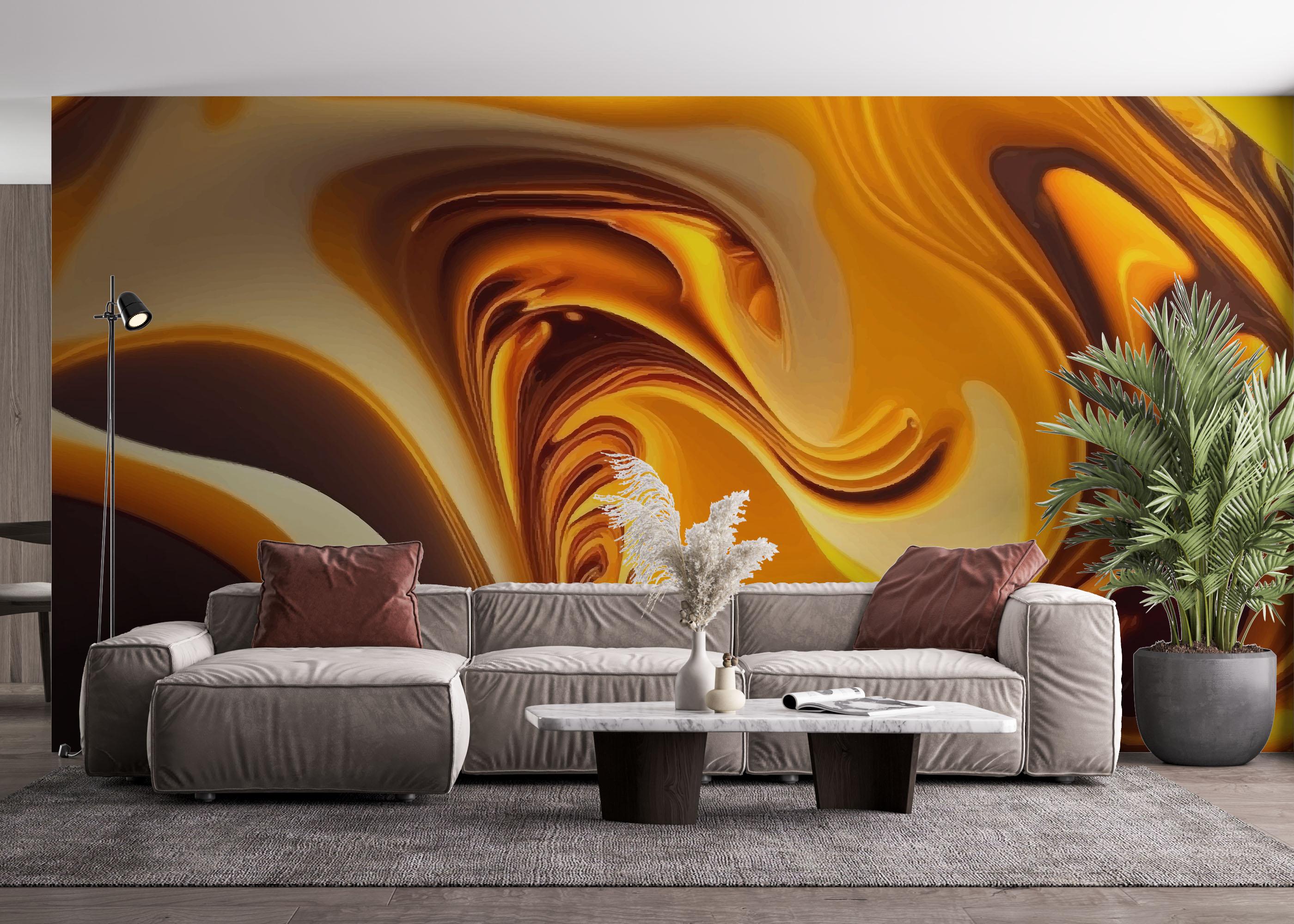 Fotótapéta Strong Yellow Marble mockup 4