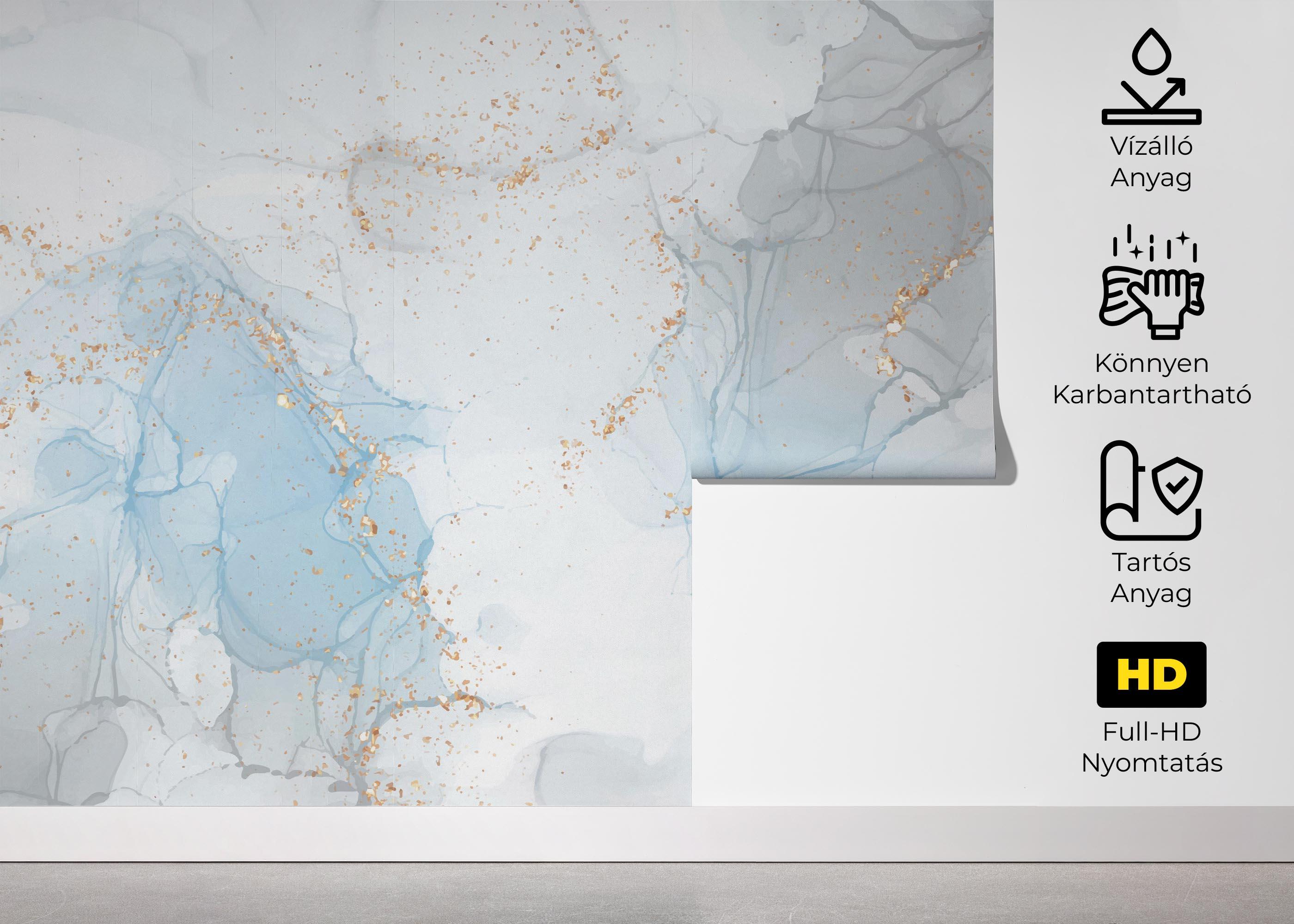 Fotótapéta Blue Alcohol Marble mockup 5
