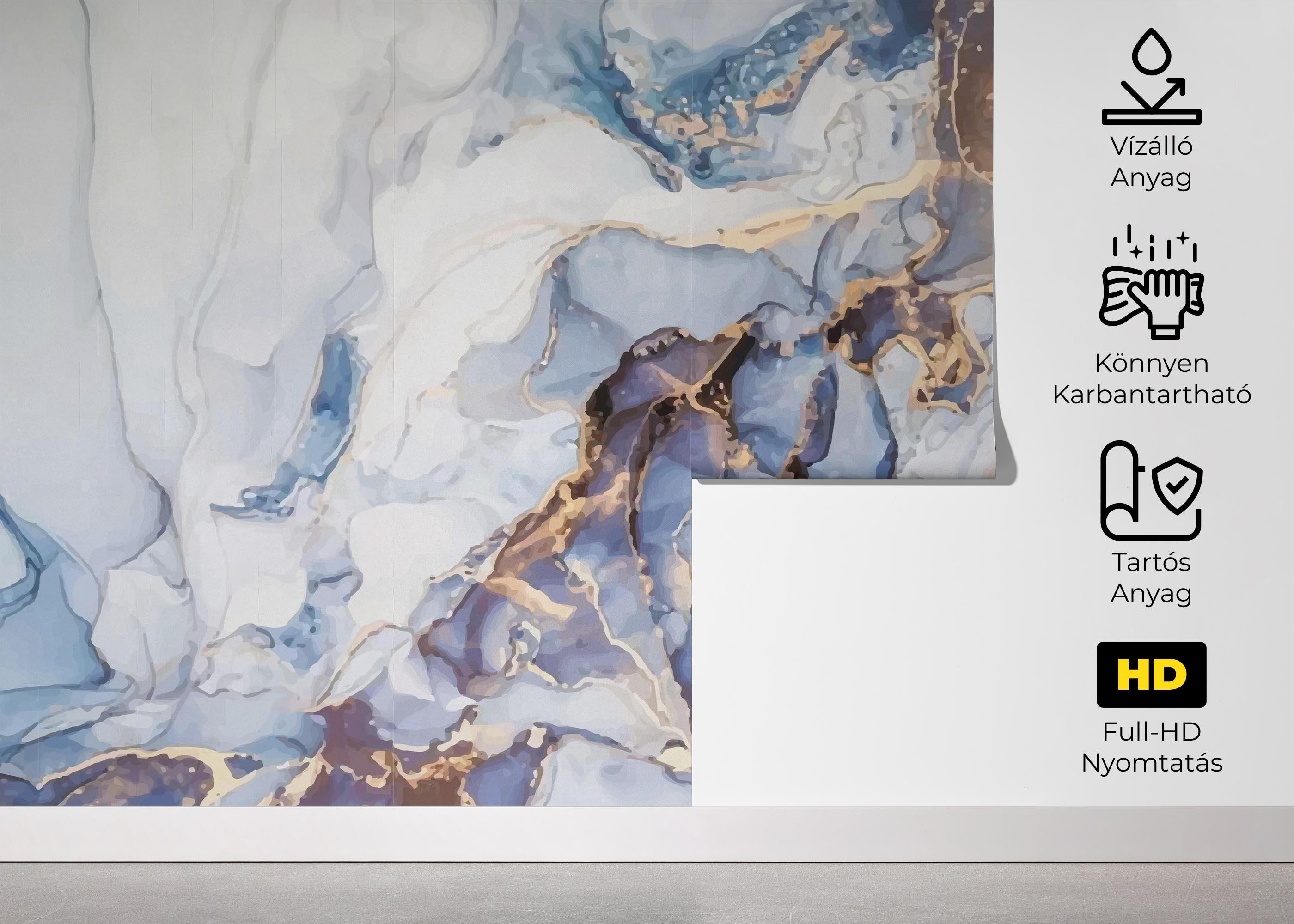 Fotótapéta Pastel Blue Marble mockup 5