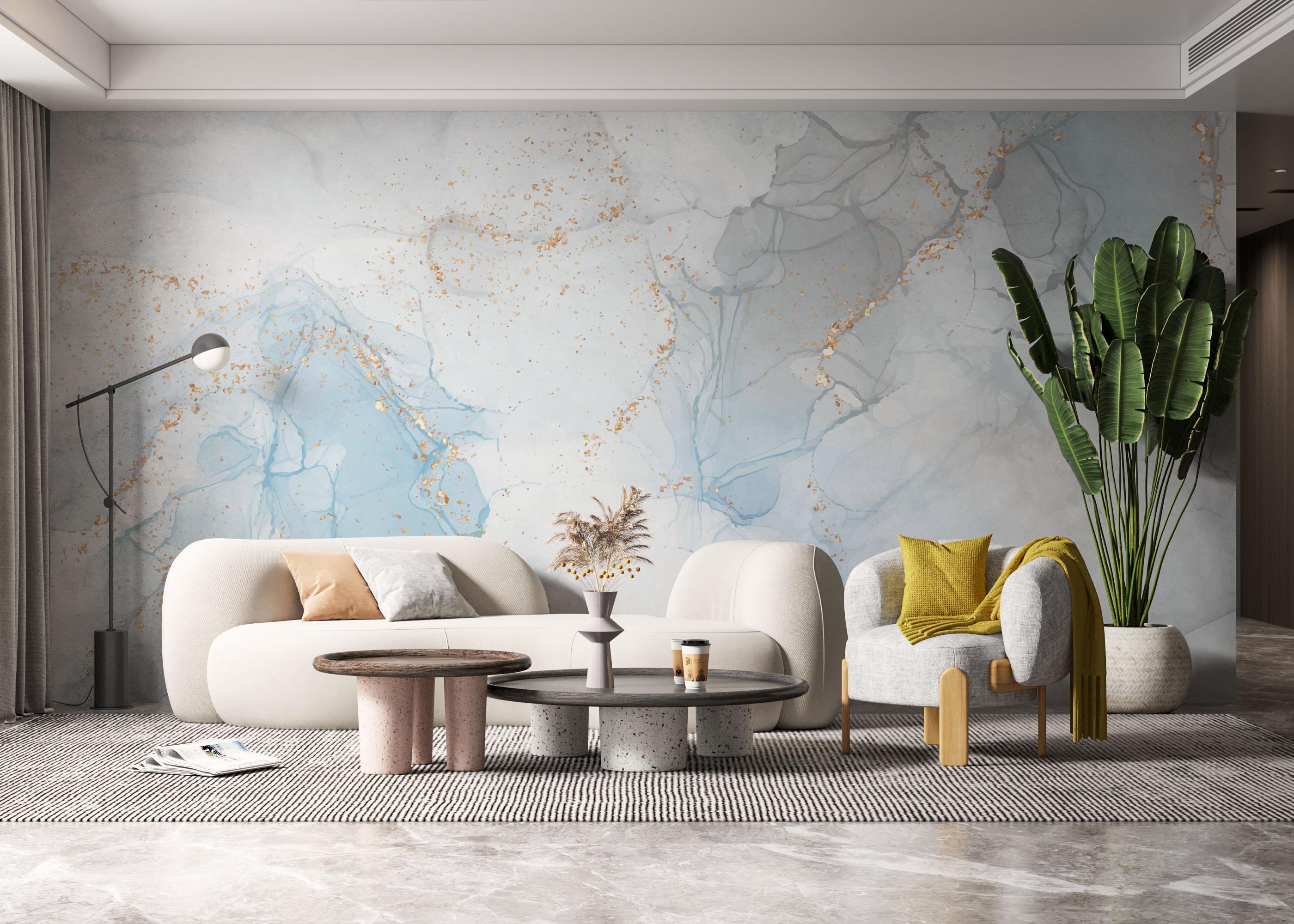 Fotótapéta Blue Alcohol Marble mockup 6