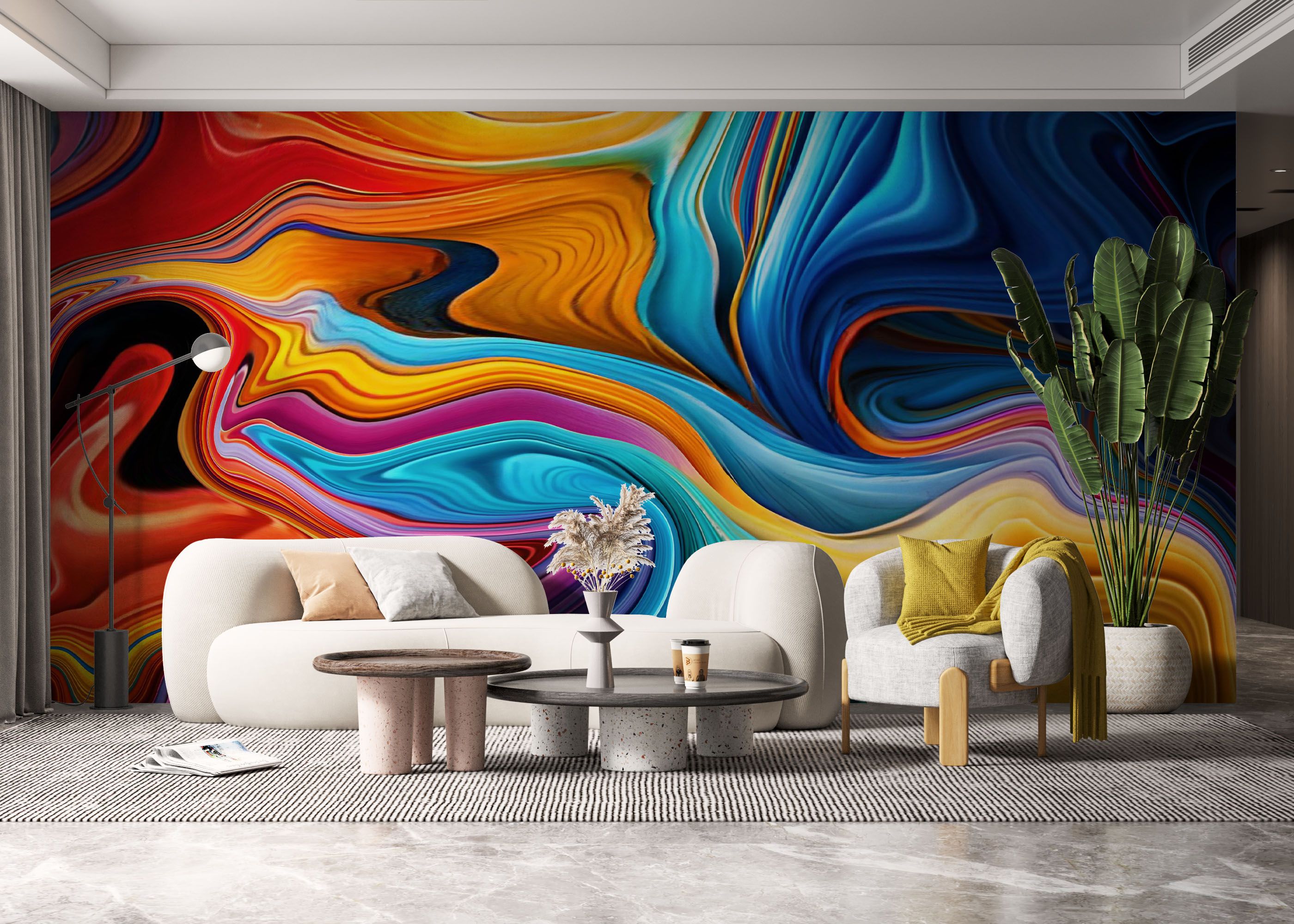 Colorful Liquid Marble mockup 6