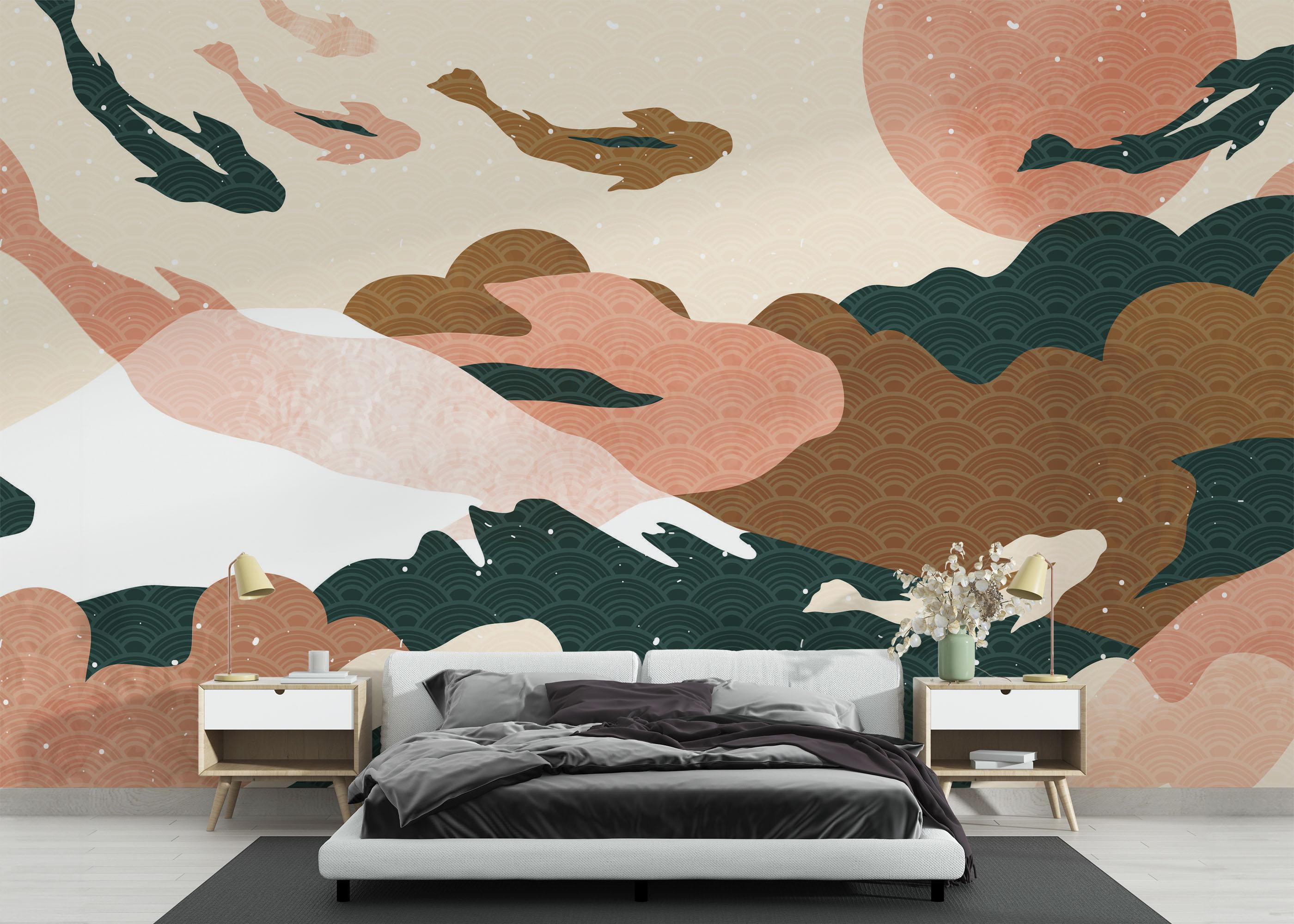 Fotótapéta Koi Fish Ocean mockup 3