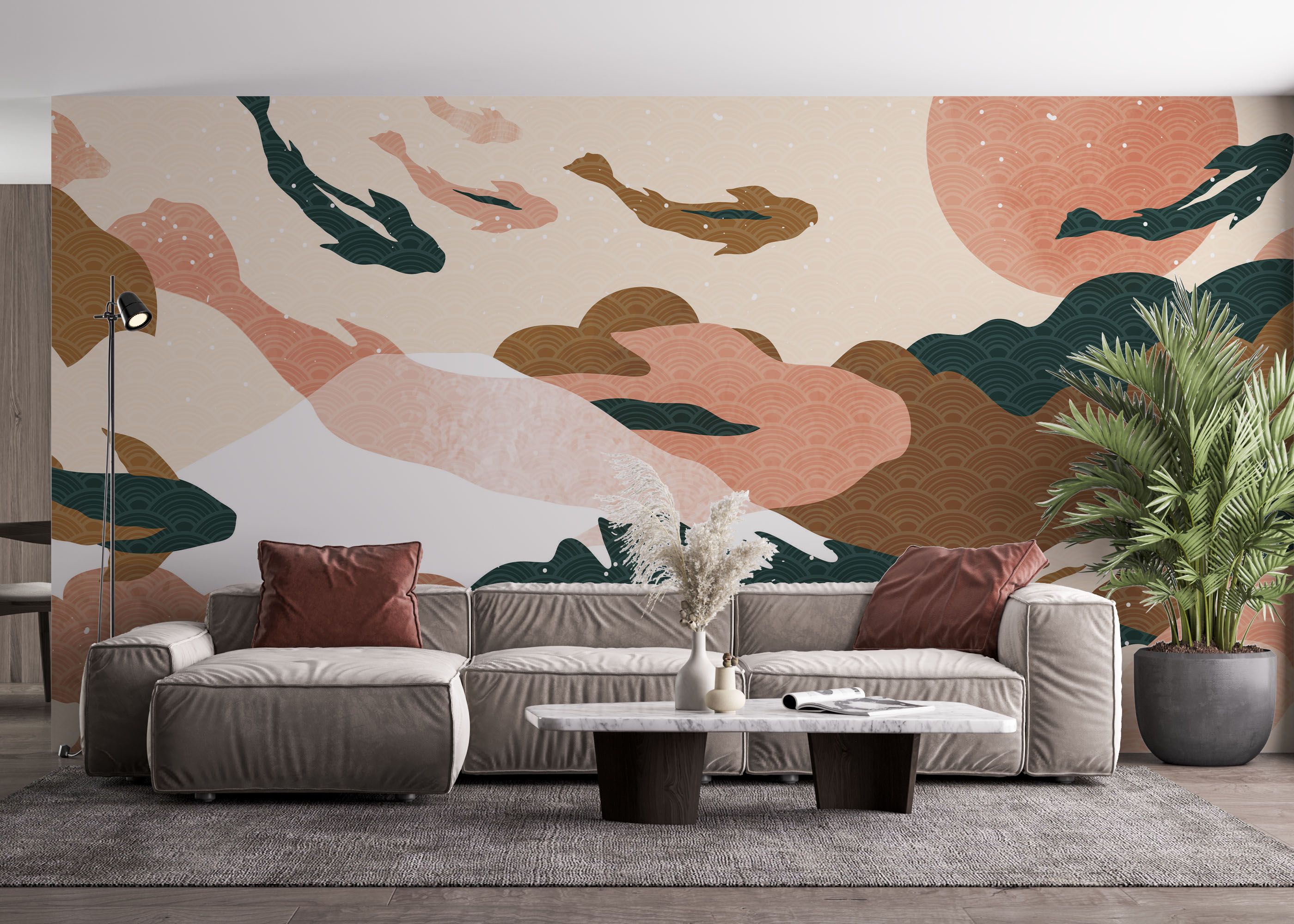 Koi Fish Ocean mockup 4