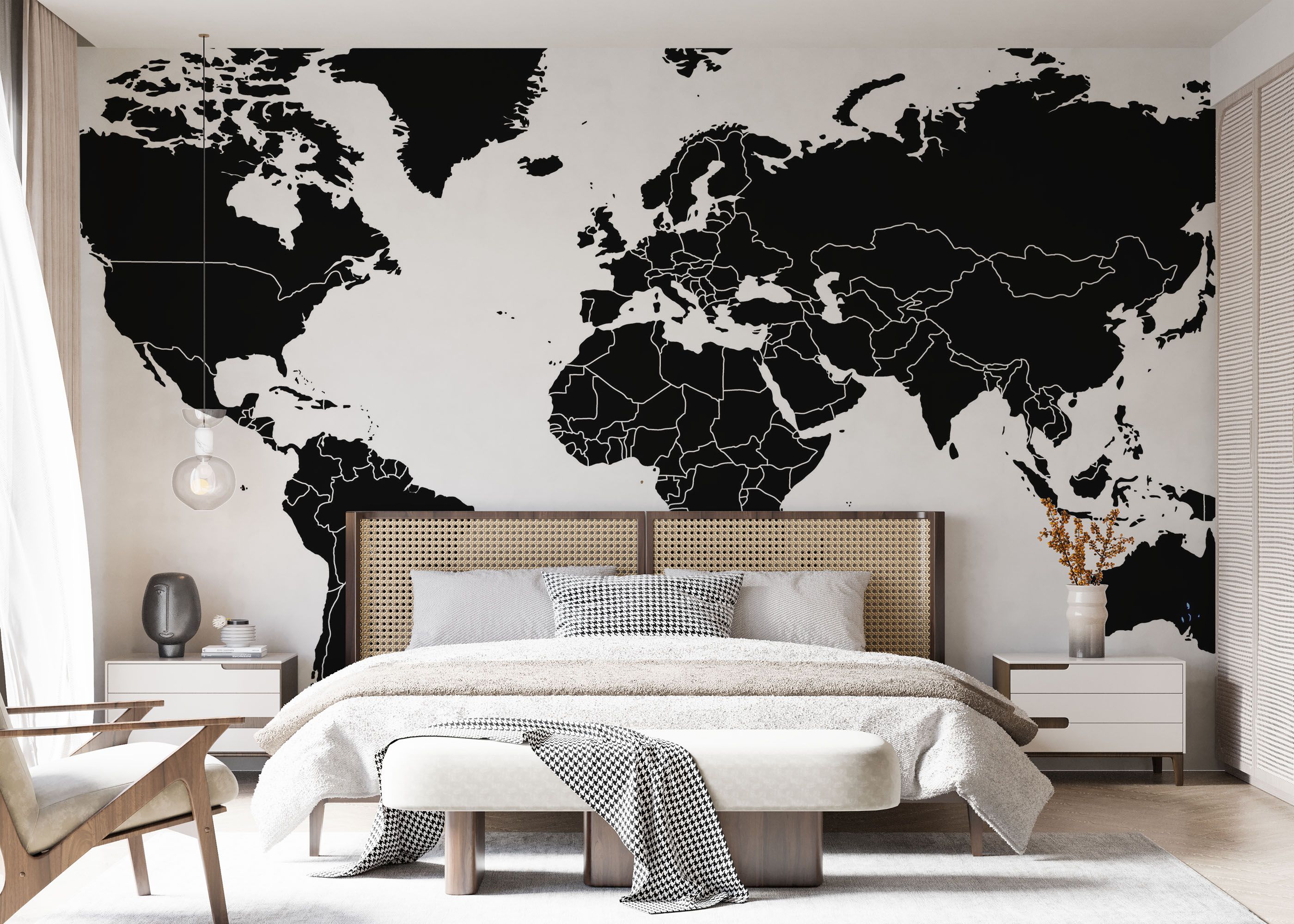 Black World Map mockup 7