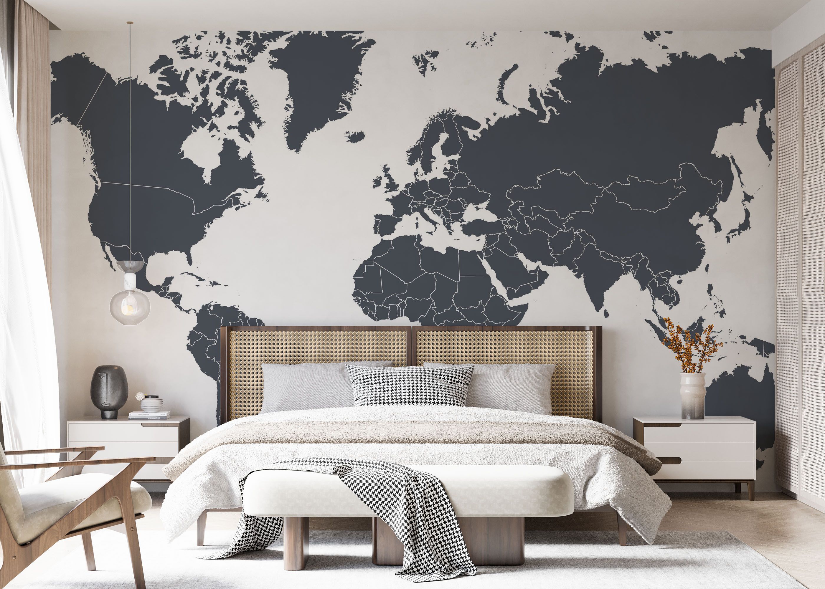 Grey World Map mockup 7