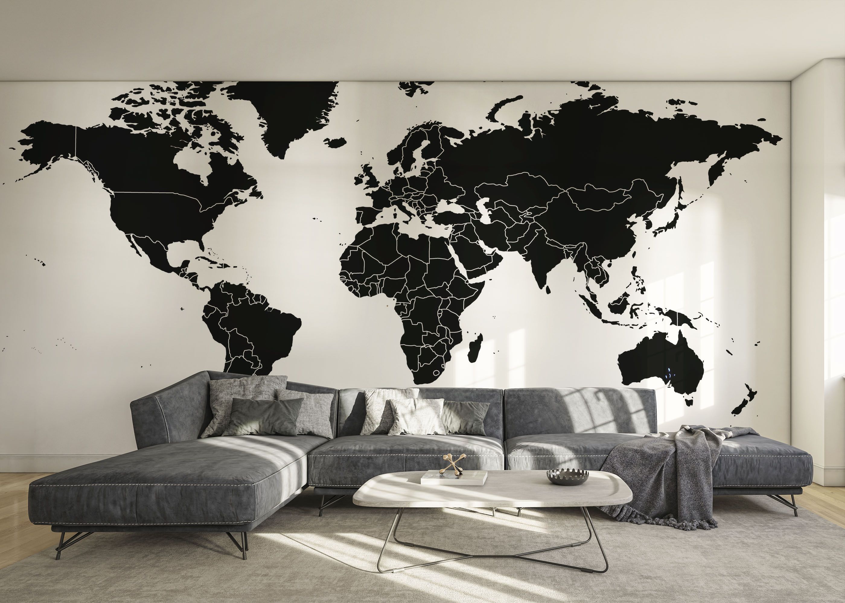 Black World Map mockup 0