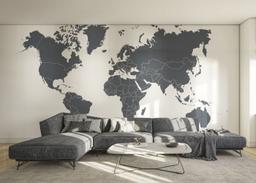 Grey World Map mockup 0