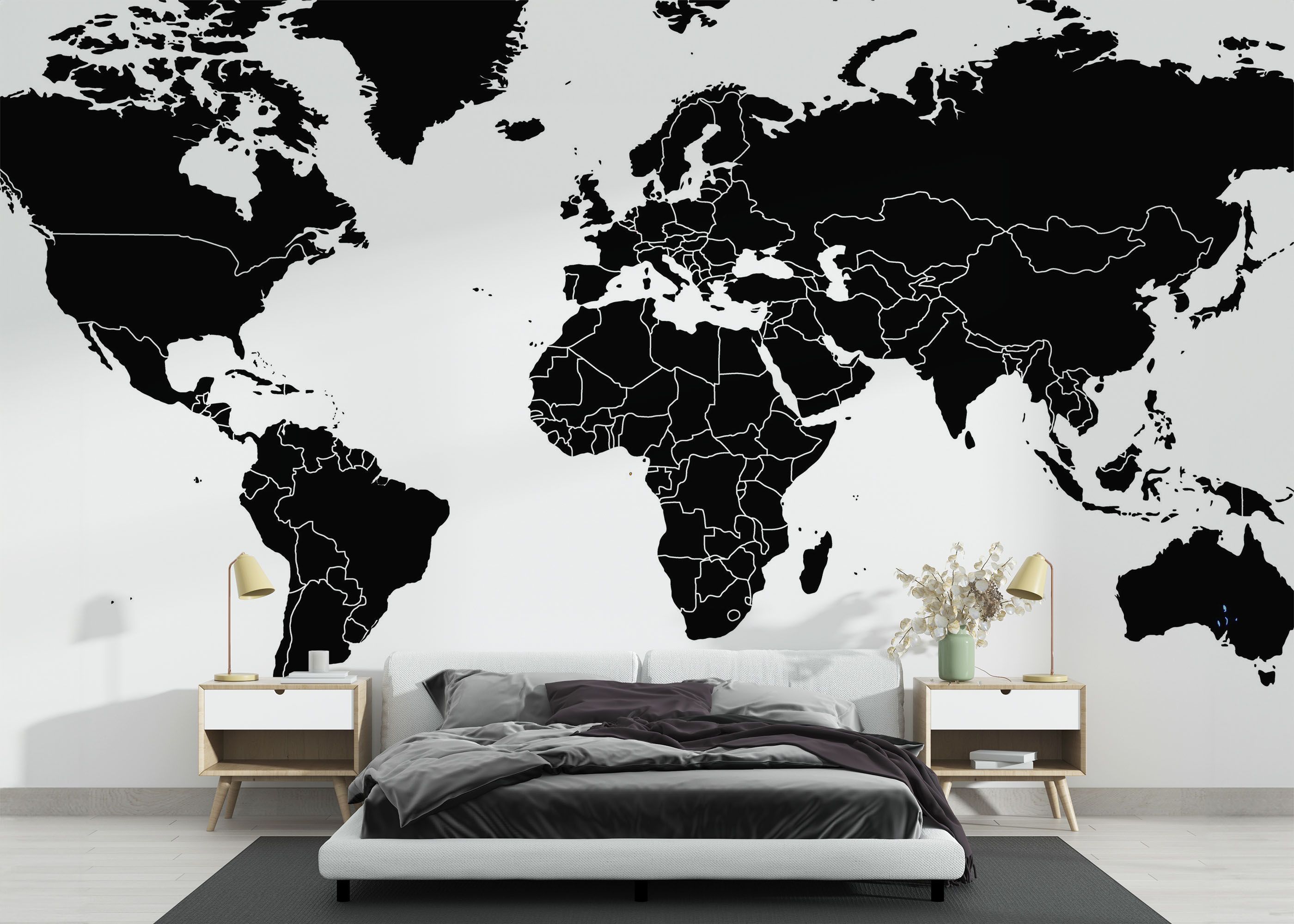 Black World Map mockup 3