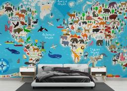 World Map Animals mockup 3