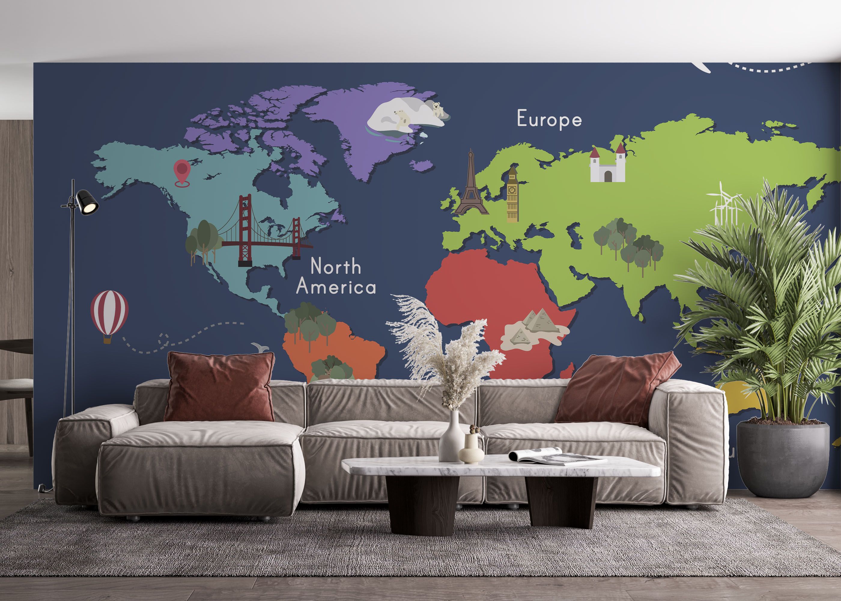 Blue Wall Map mockup 4