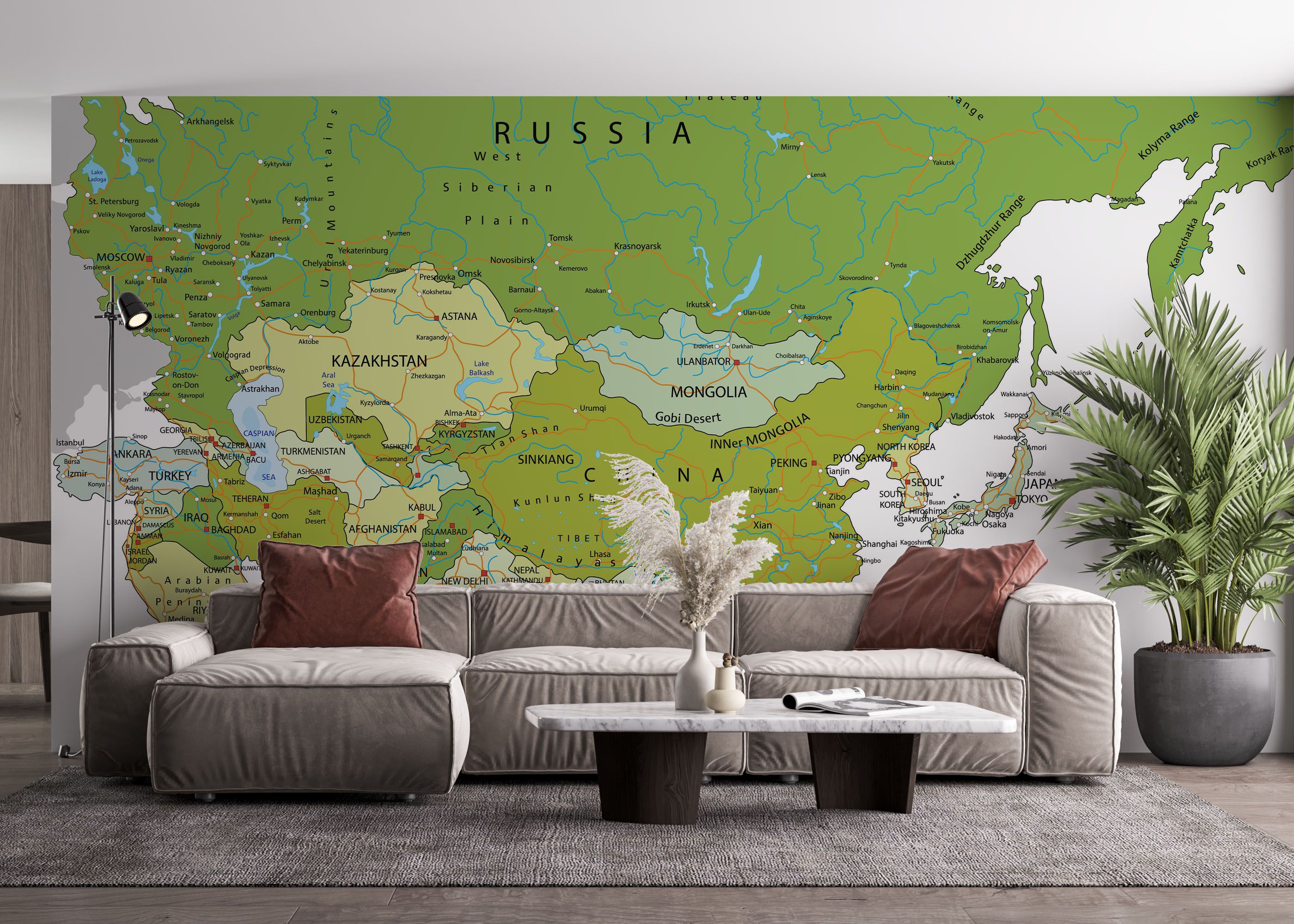 Green Asia Map mockup 4
