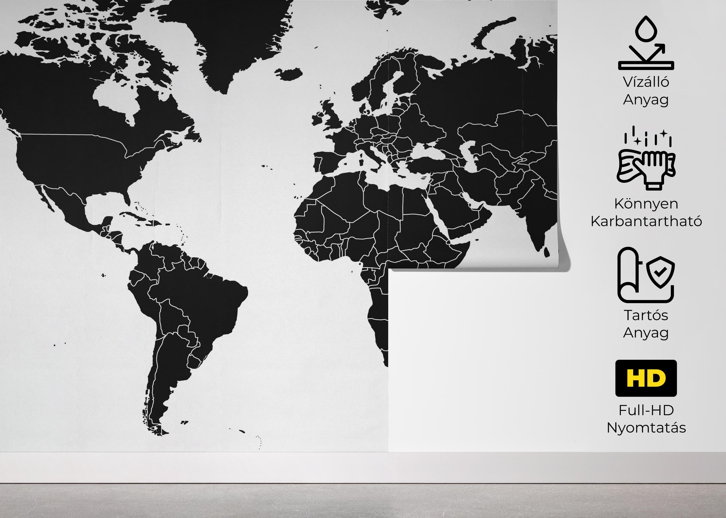 Black World Map mockup 5