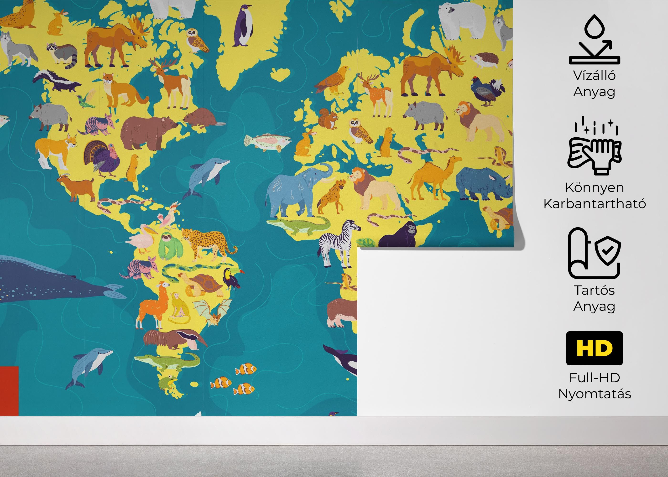 Yellow Animal Map mockup 5