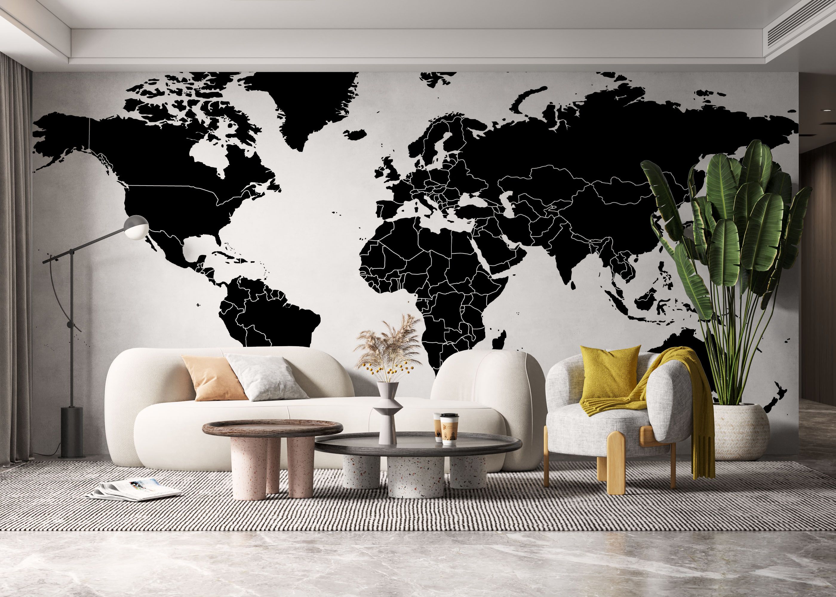 Black World Map mockup 6