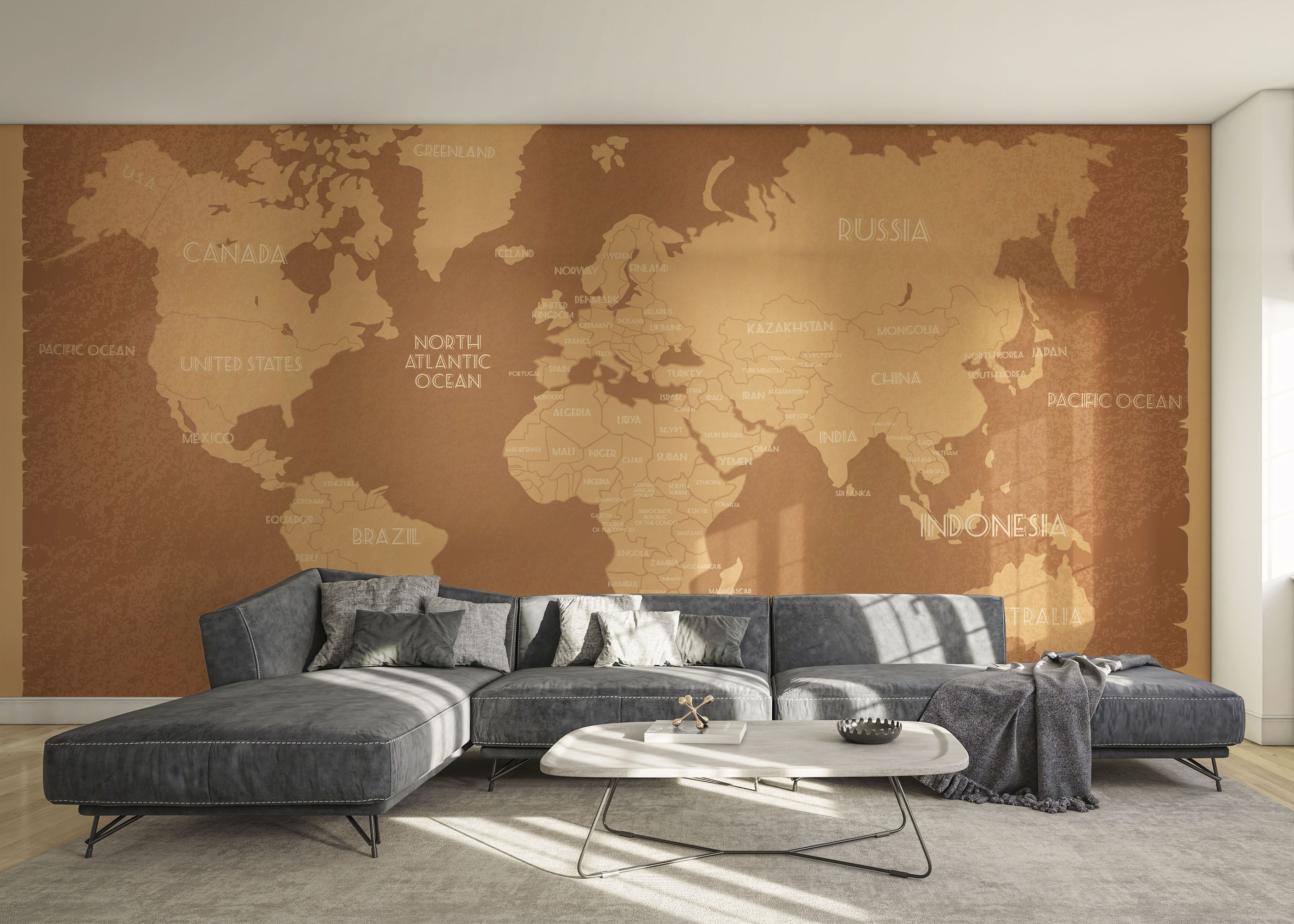 Brown World Map mockup 0