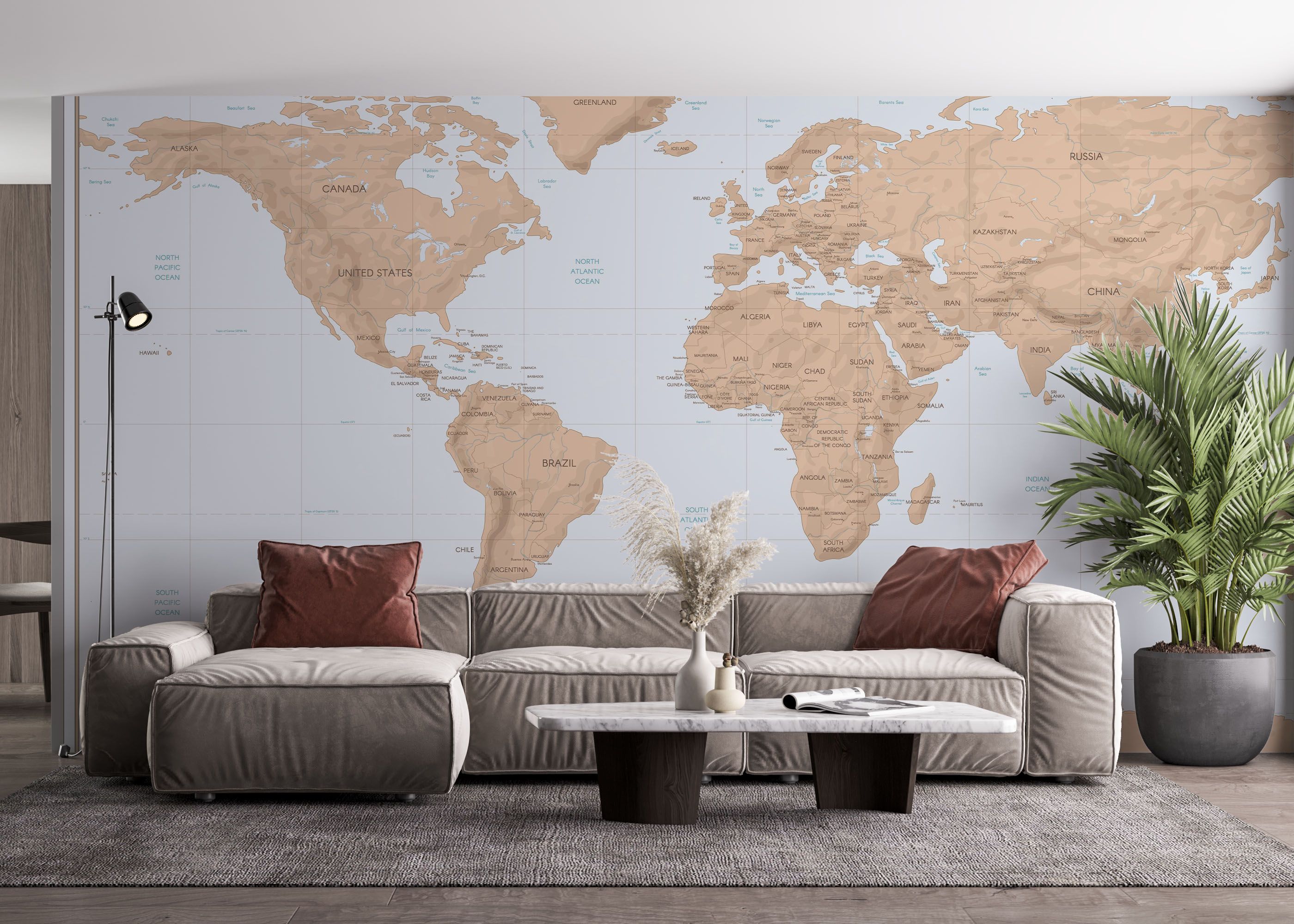 Dark Cream Map mockup 4