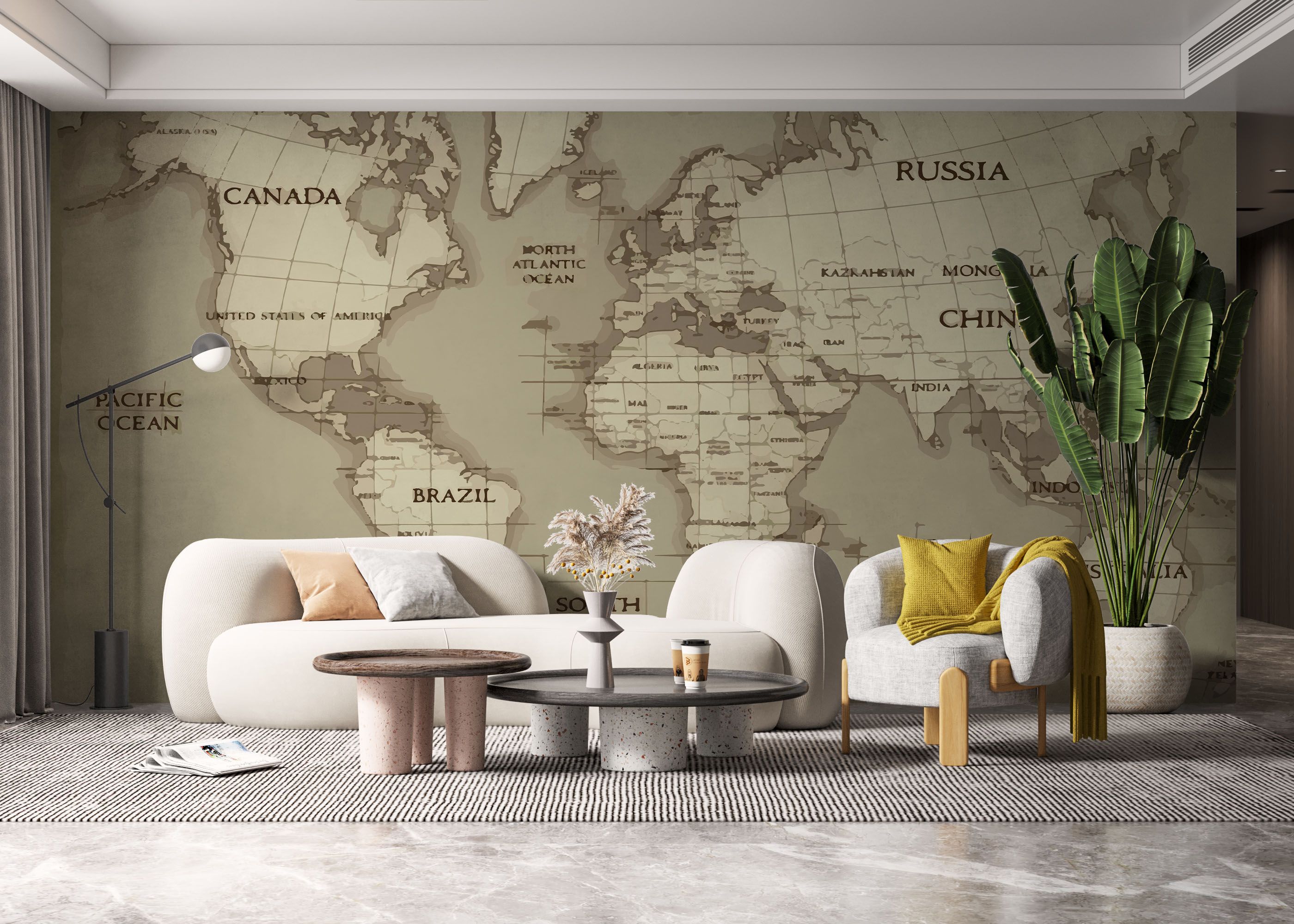 Grey Old Map mockup 6